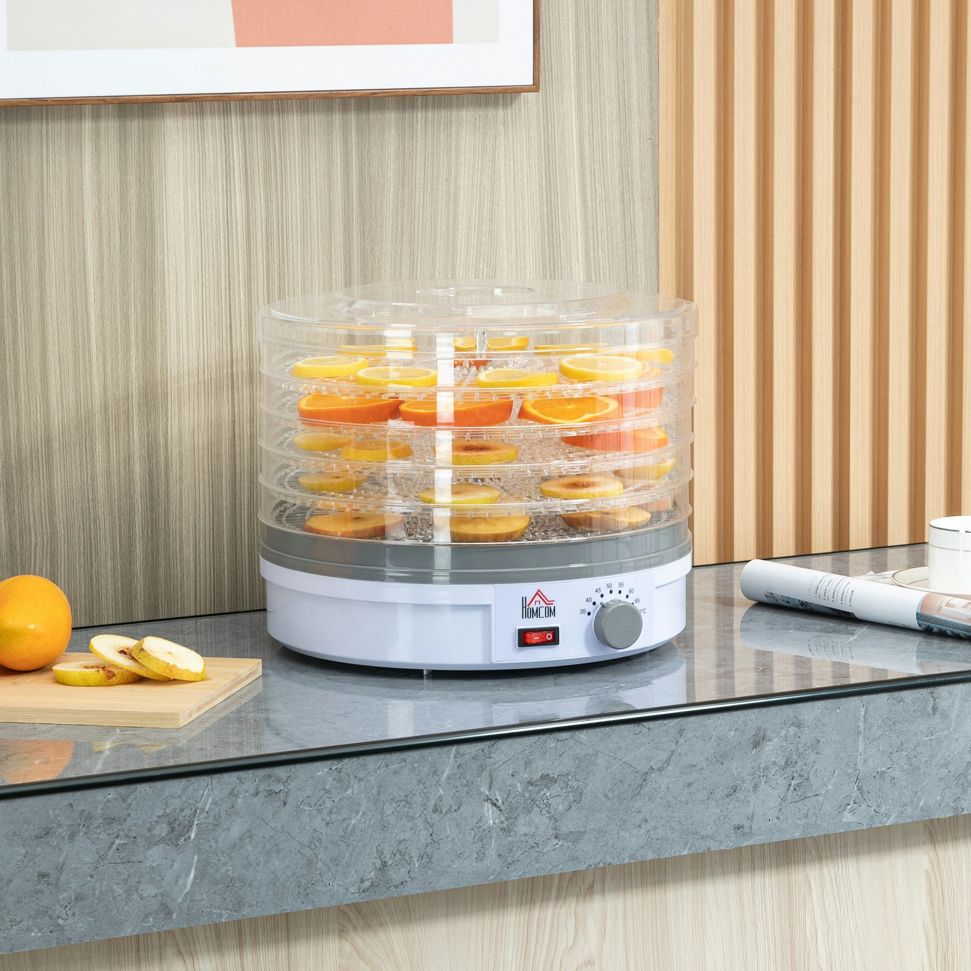 Homcom 5 Tier Food Dehydrator For Drying Fruit Meat Vegetable Jerky