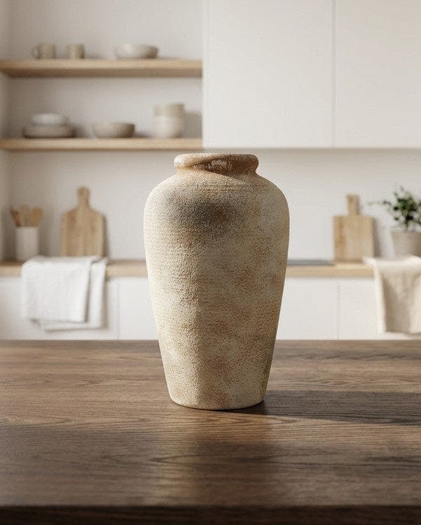 Elvida Interiors Solara Sand Textured Decorative Vase
