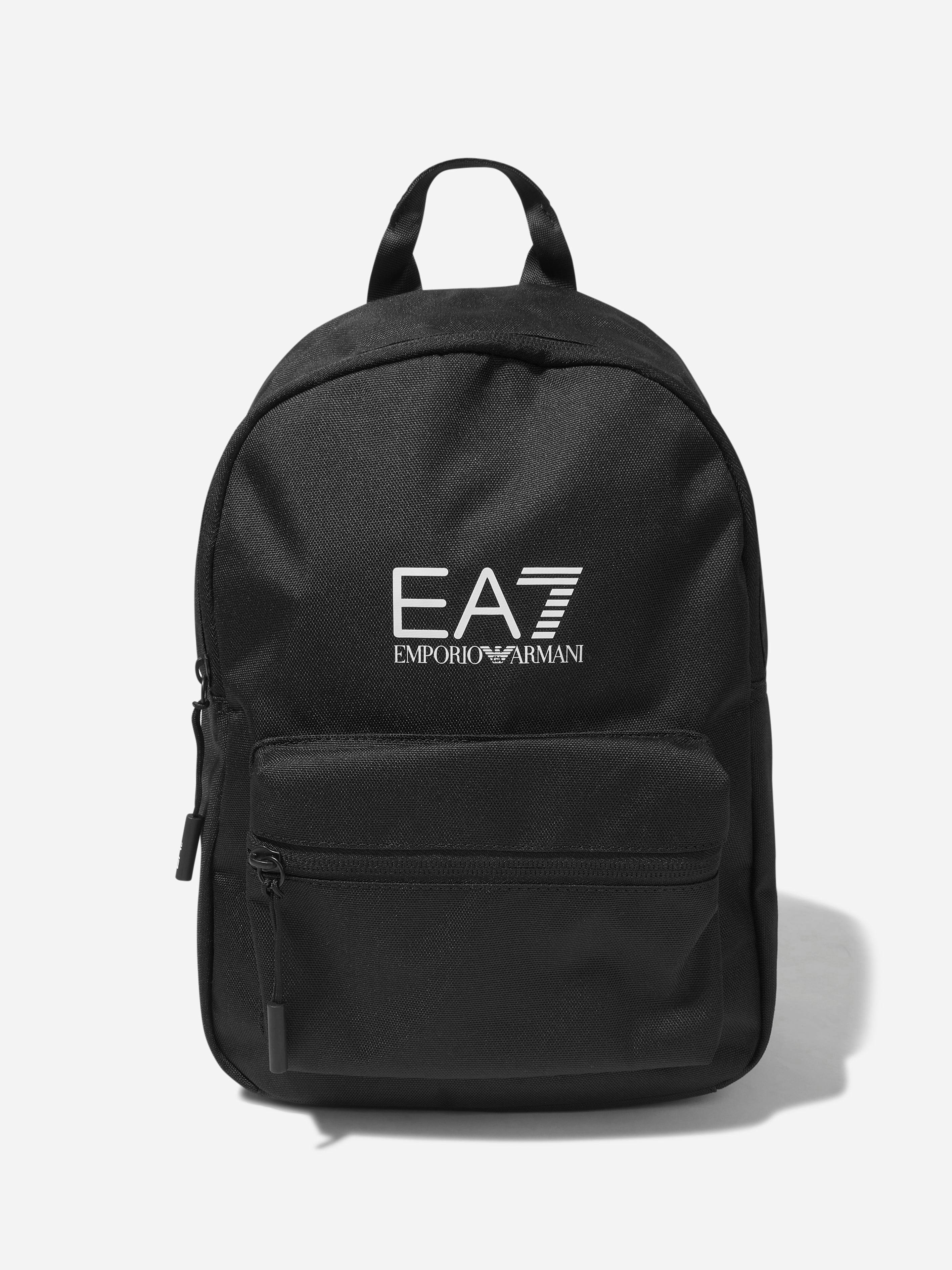 Emporio Armani Ea7 , School Bags, Unisex, Black, One Size, Logo Backpack - Image 3
