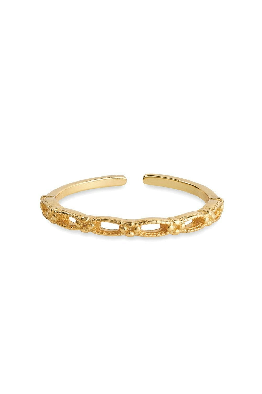 Elk & Bloom Gold 14K Promise Link Stacking Ring - No Thank You