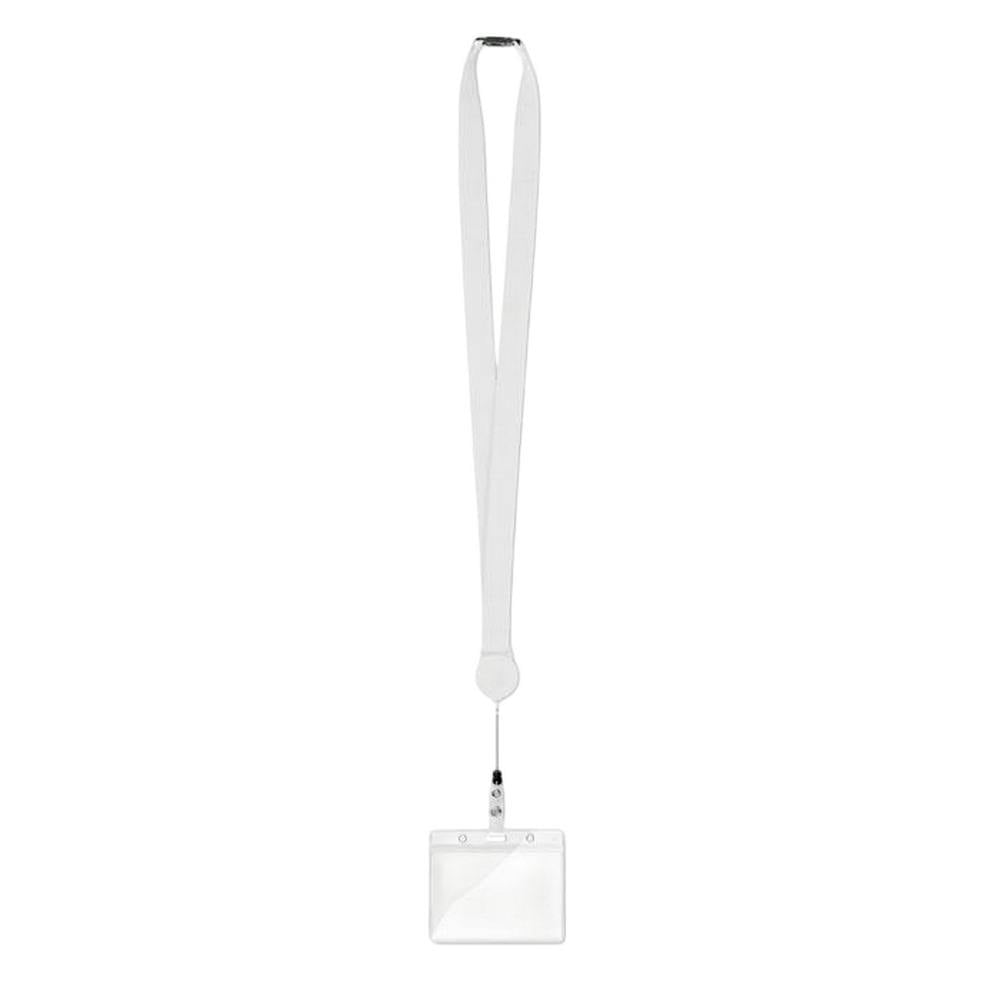 Midocean White Zip Lanyard Retractable Lanyard - One Size - 100% Mixed