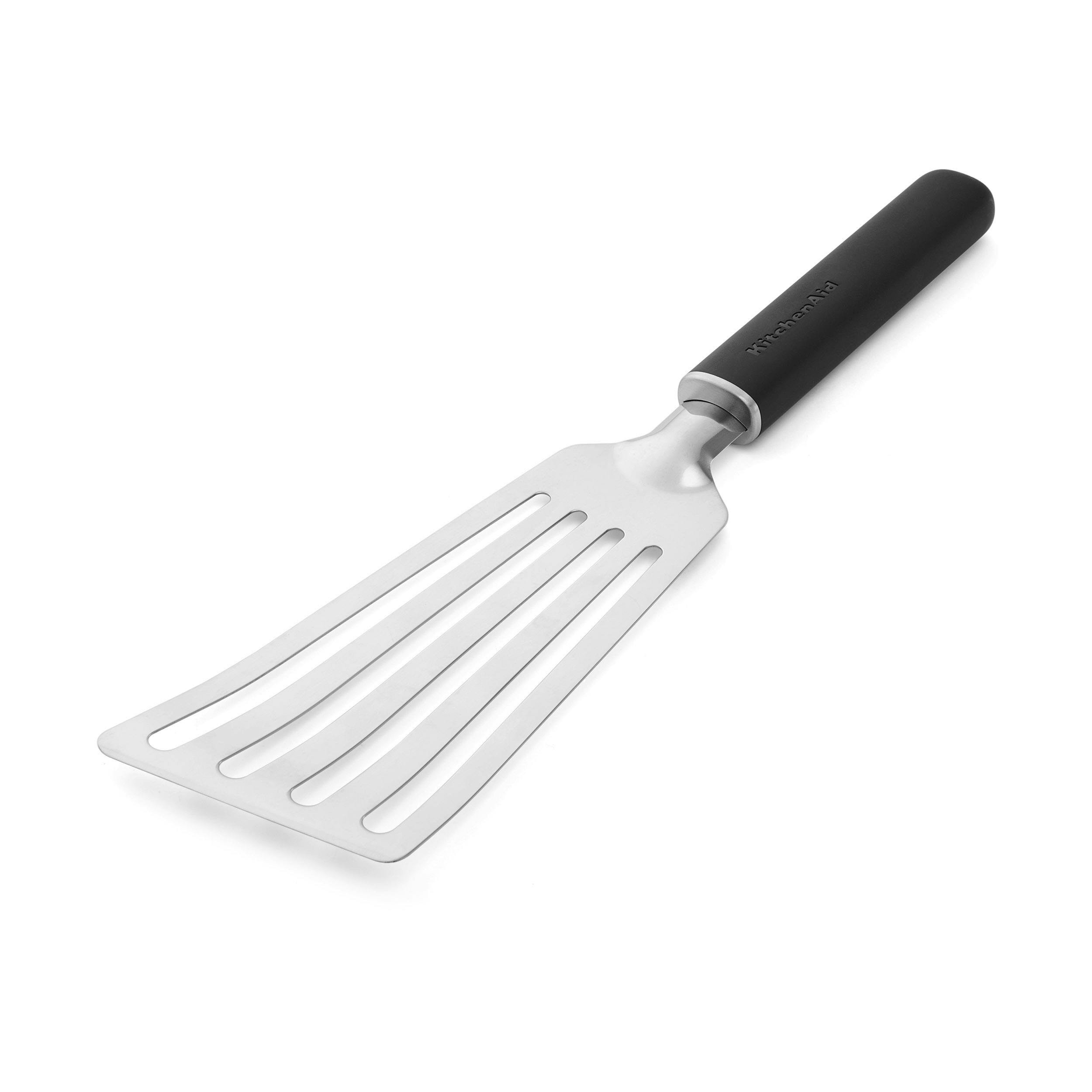 Rackhams Black Flex Turner, Matte 31.5Cm - Stainless Steel - Food Turner