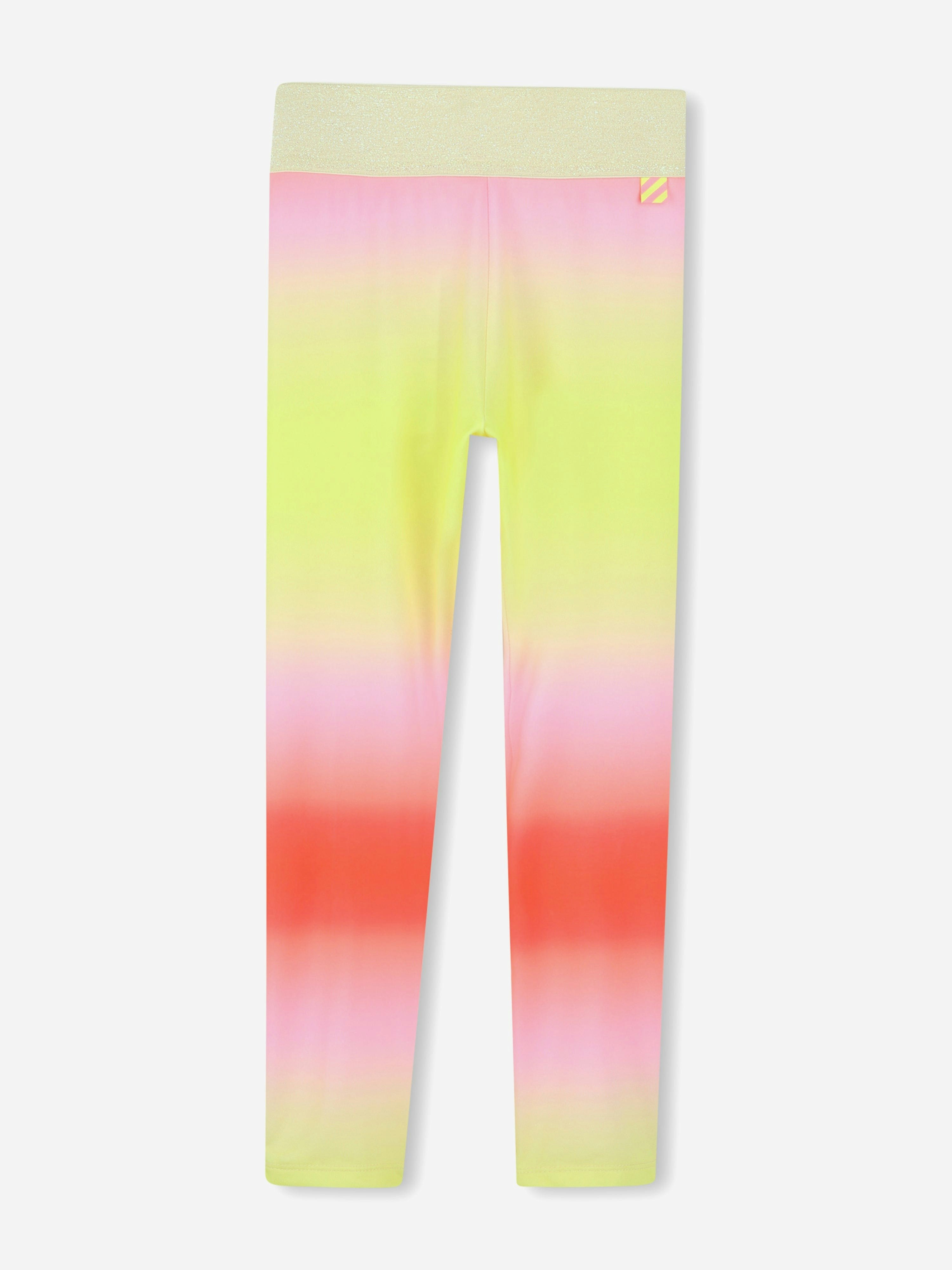 Billieblush Girls Yellow Gradient Leggings In - 2 Yrs
