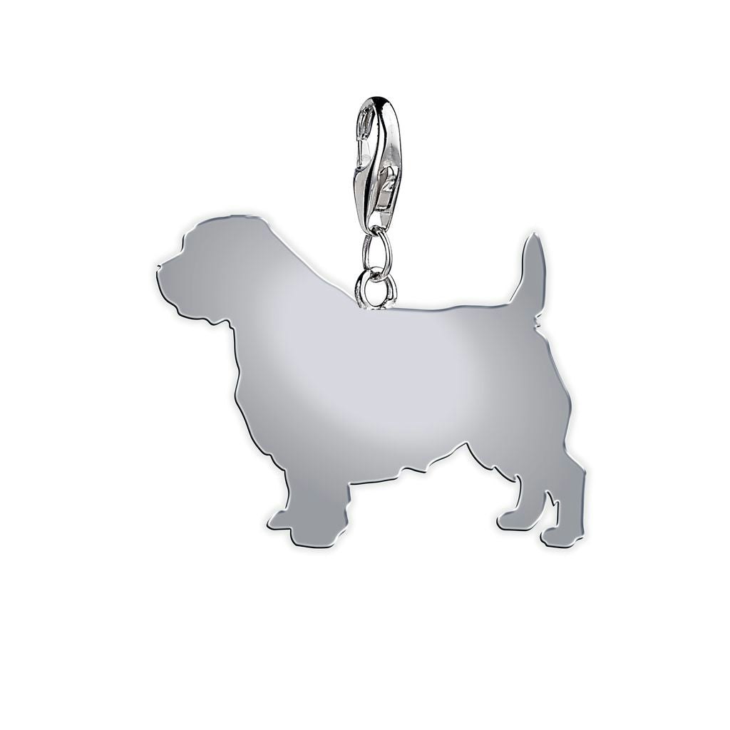Mylee London Silver Norfolk Terrier Silhouette Charm - Clip On Charm - Yes