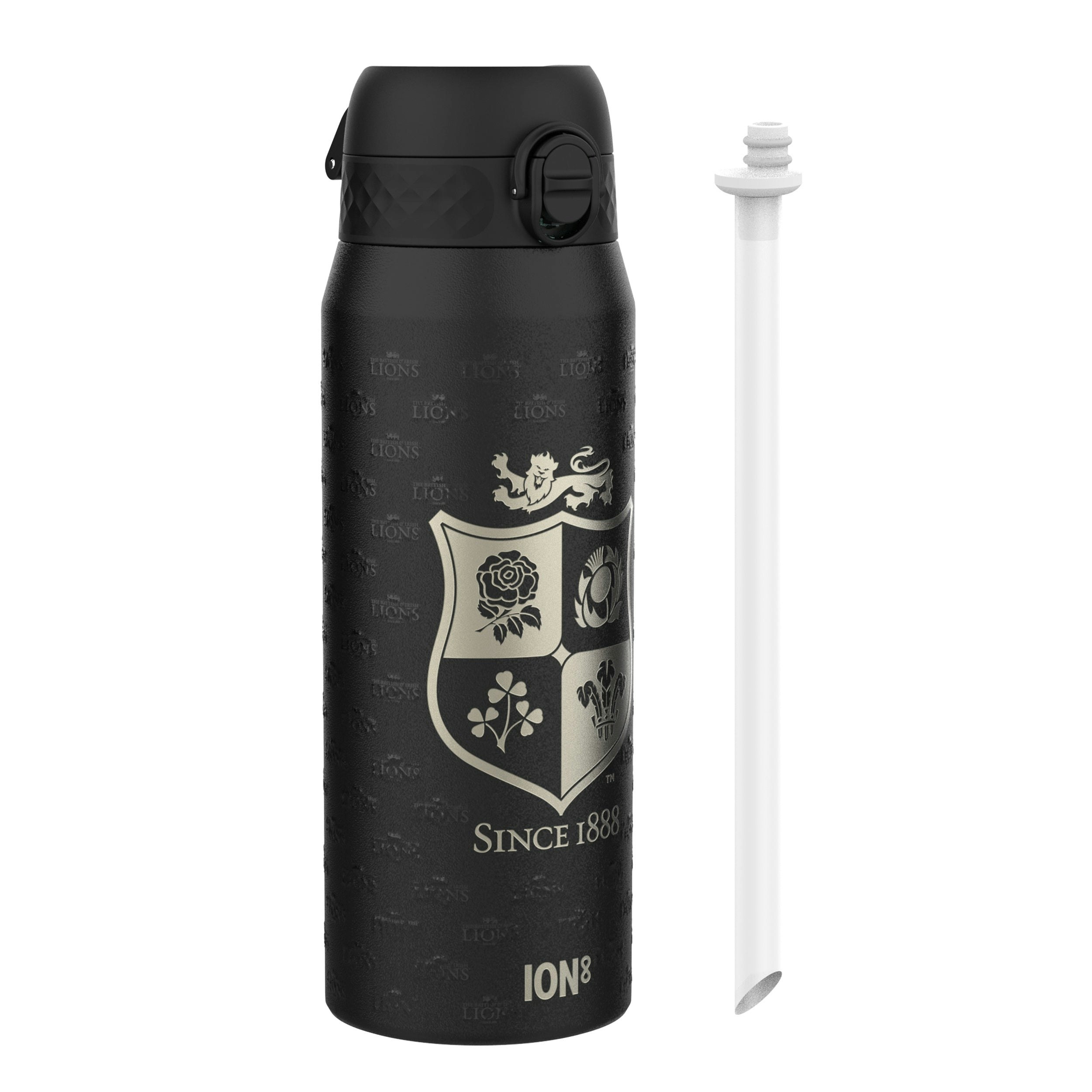 Rackhams Lions X Ion8 Insulated Steel Water Bottle, British & Irish Lions, Rugbys Greatest Journey, 750Ml (24Oz)