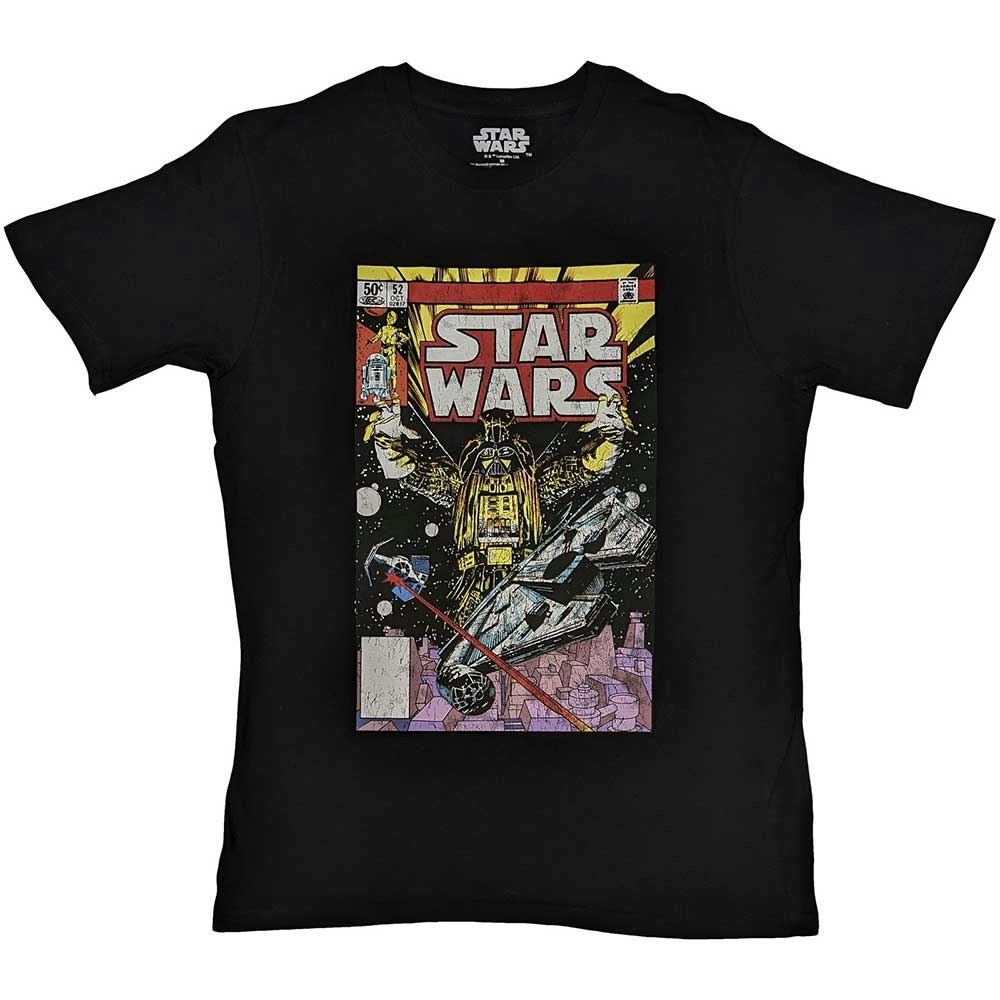 Paradiso Clothing Men's Black Star Wars T Shirt Darth Vader Comic New Official - Xl