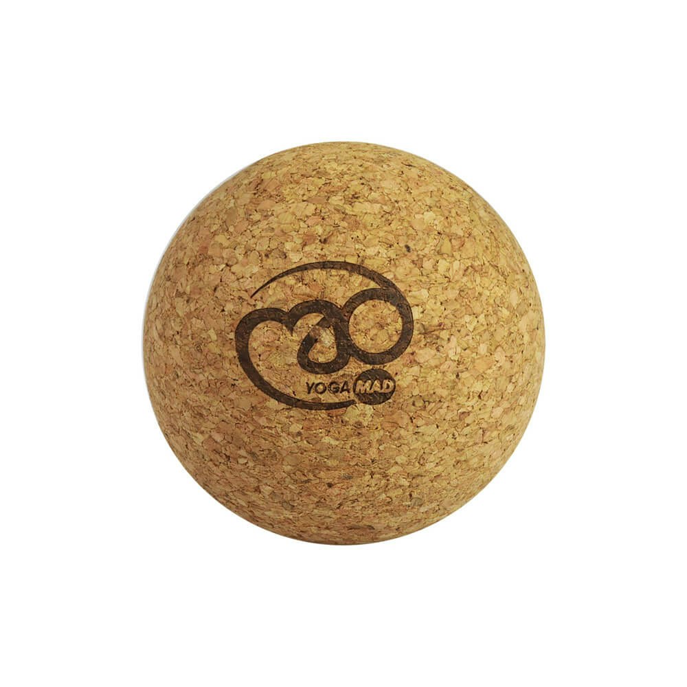 Fitness Mad Brown Yoga Mad Cork Massage Ball - 7Cm