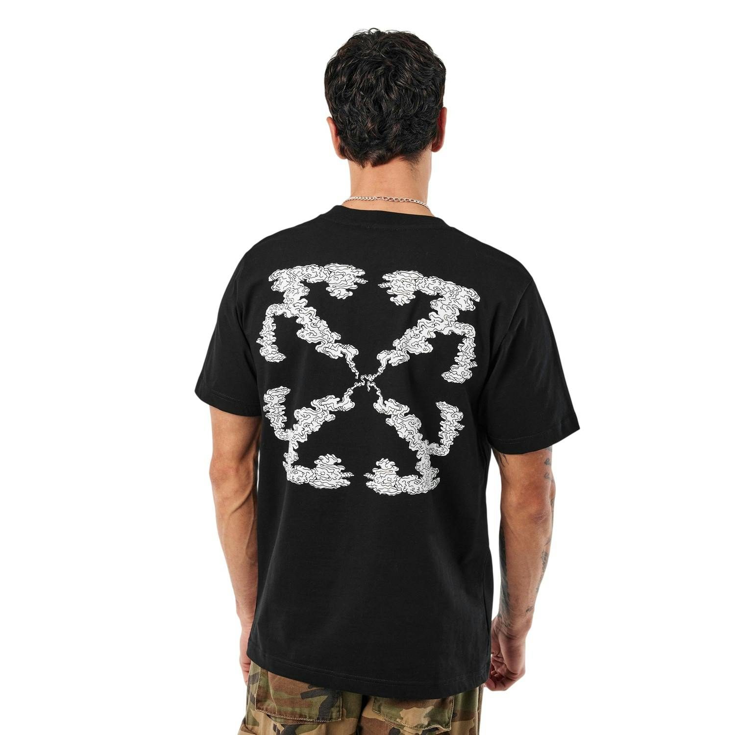 Off-White Unisex White/Black Off- Off Adult Cloud Logo T-Shirt - Xl - 100% Cotton
