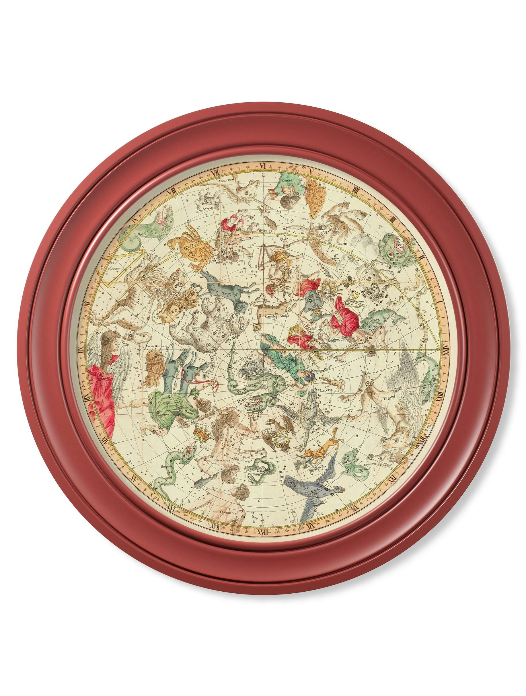 Rackhams Red C.1820 Map Of Constellations - Round Frame - 70 X 70Cm - Southern Hemisphere