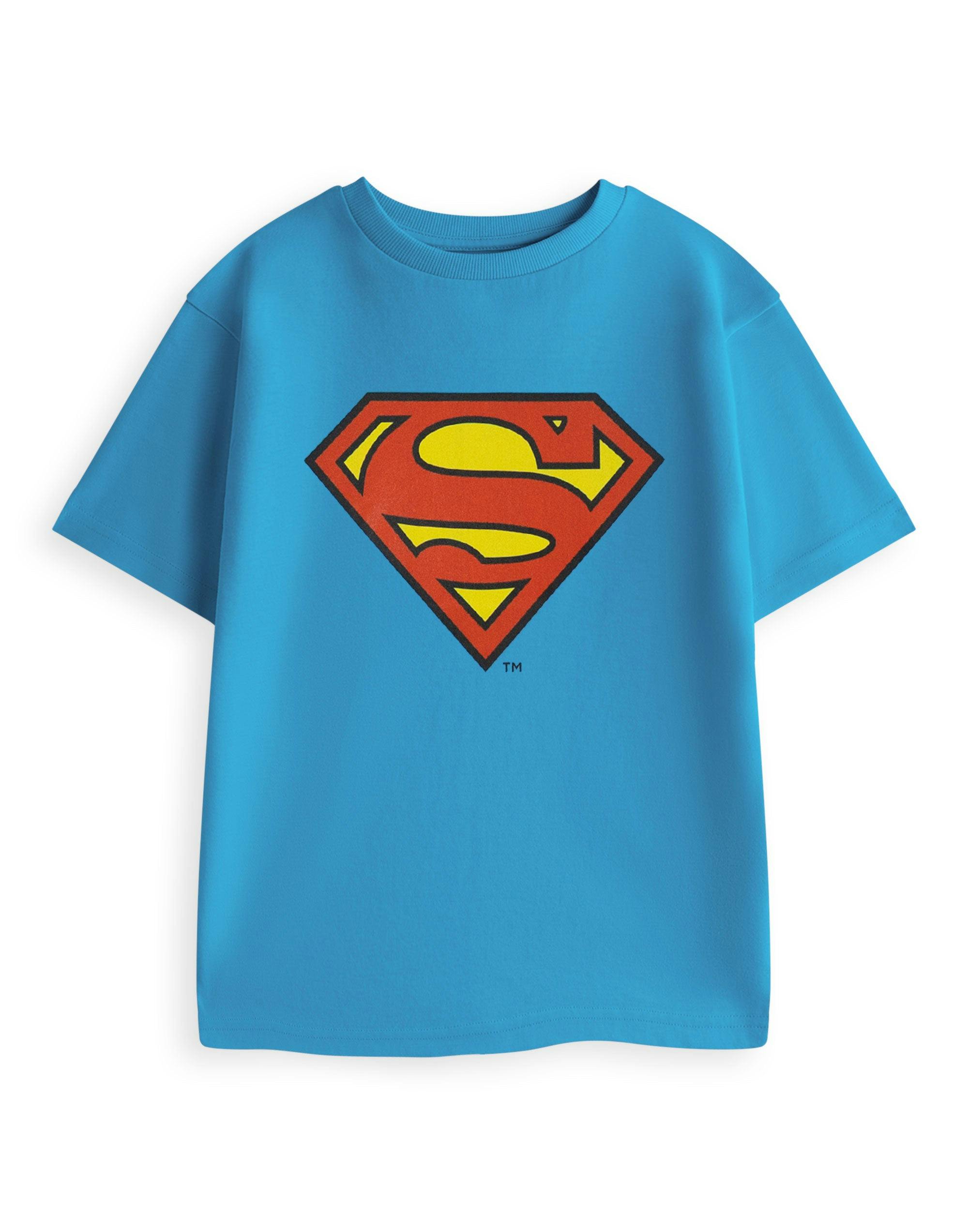 Vanilla Underground Boys Blue Dc Comics Classic Logo Short Sleeved T-Shirt - 3-4 Years