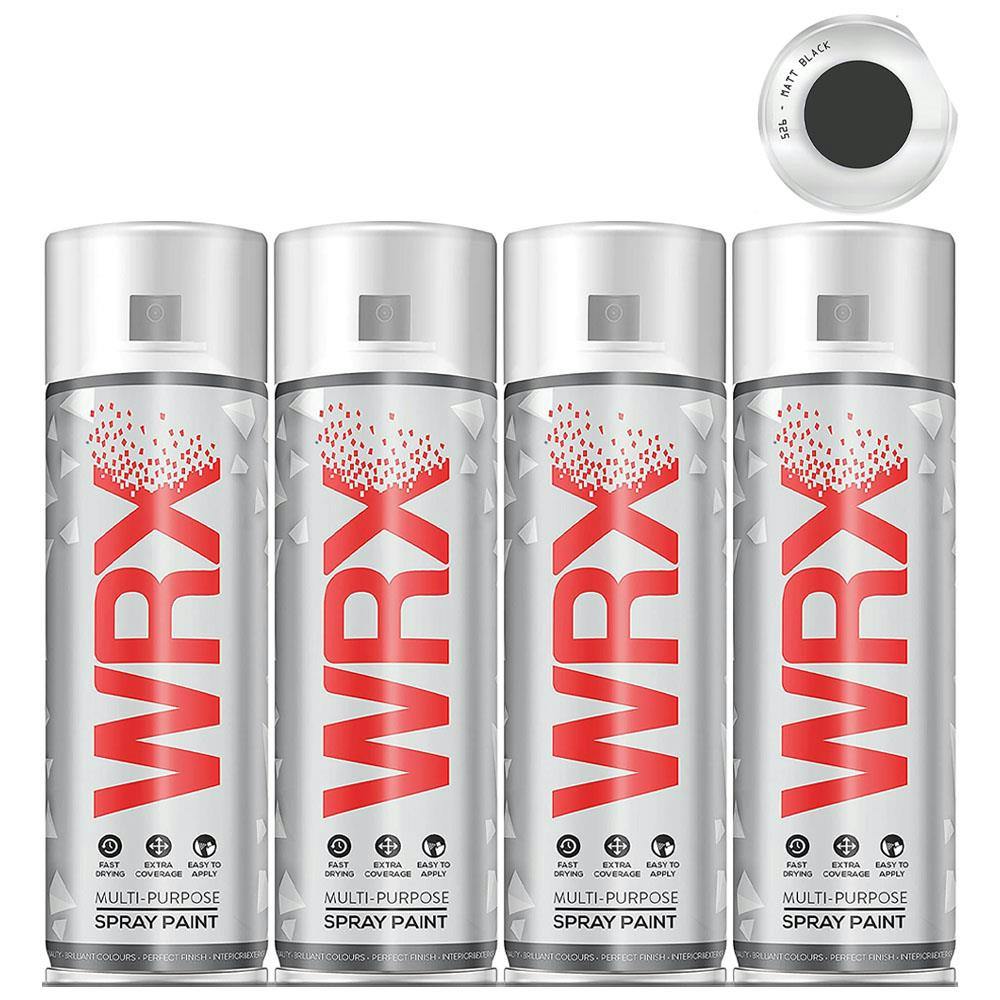 Rackhams Black 12X Wrx Matt Spray Paint 400Ml - Image 5
