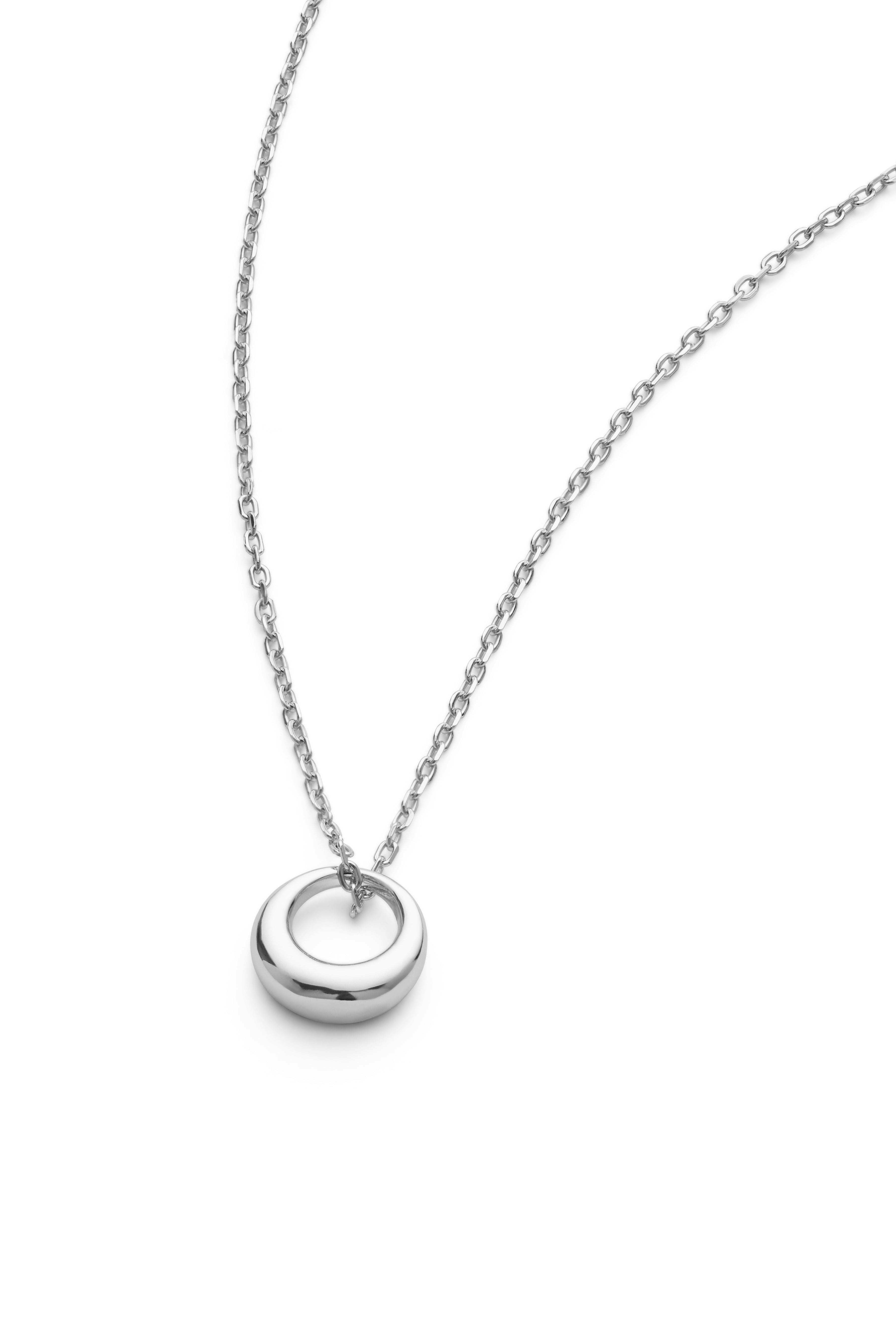 Elk & Bloom Silver Sterling Dainty Circle Necklace - Pendant Only - No Thank You