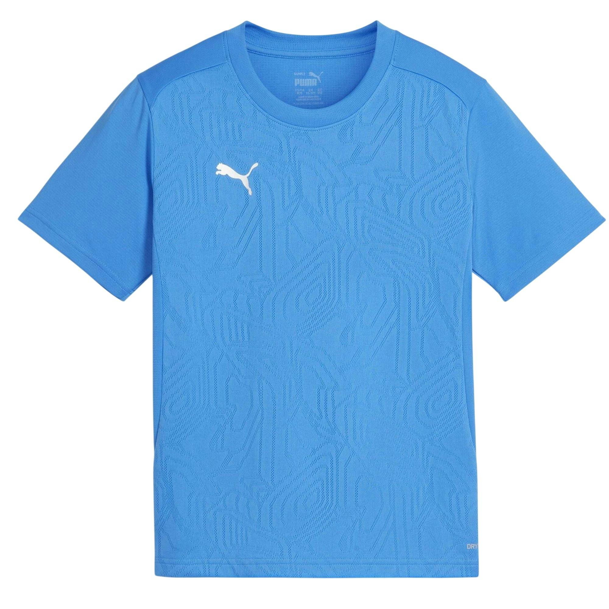 Puma Blue Kids Teamfinal Performance T-Shirt - 7-8 Years - 100% Recycled Polyester