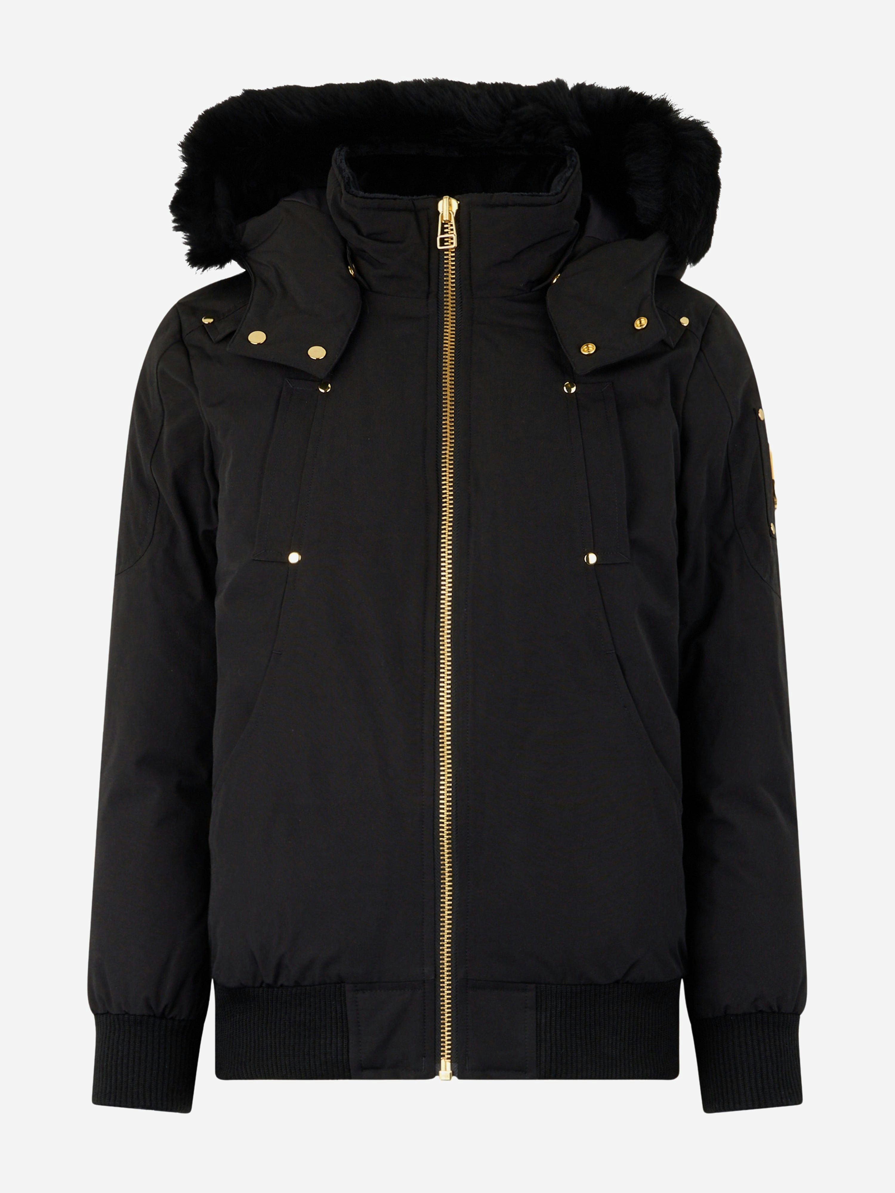 Moose Knuckles Unisex Kids Black Kids Down Padded Bomber Jacket In - Xs (6 Yrs)