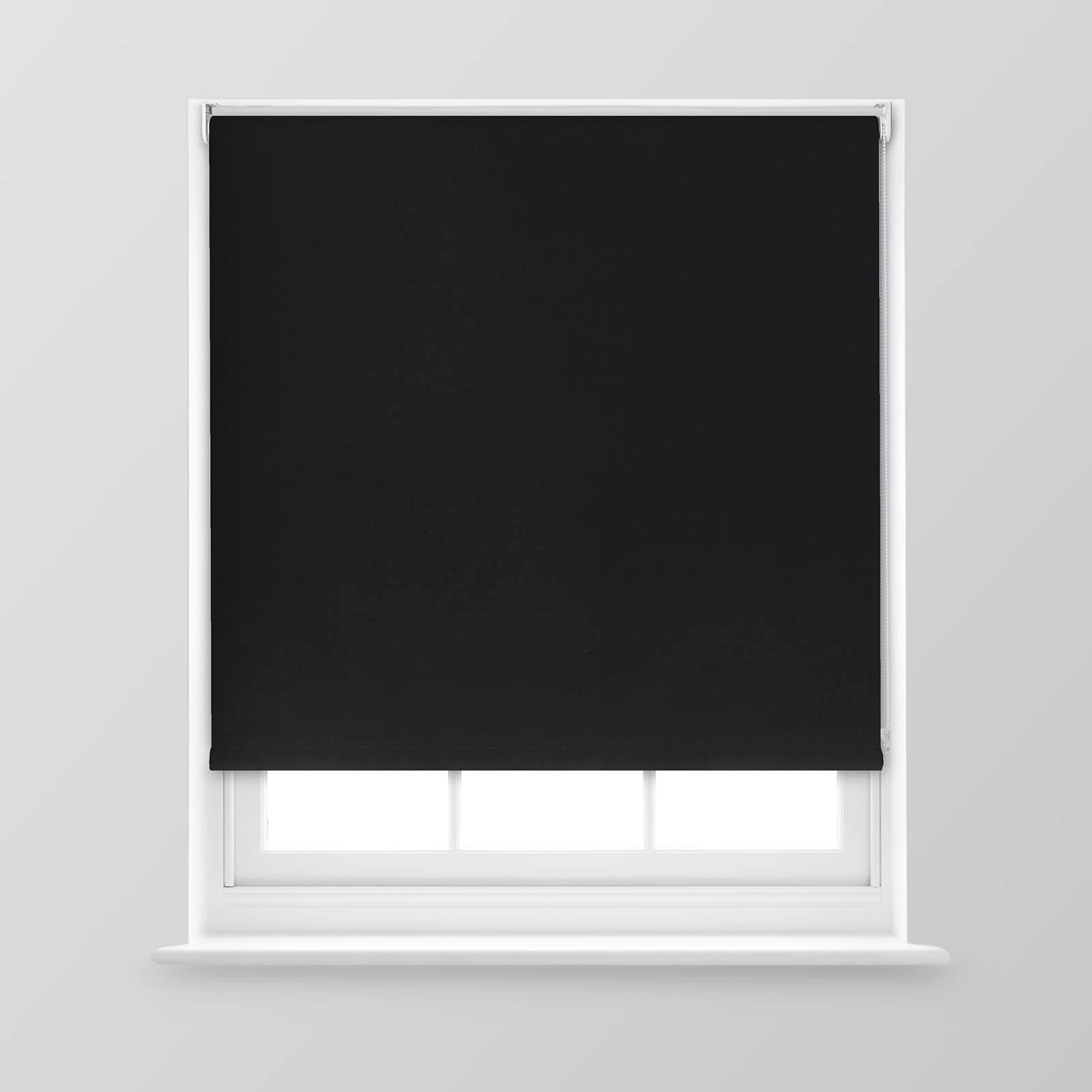 Photos - Blinds Rackhams Trimmable Blackout Roller Blind - 5FT - BLACK - 150cm(W) x 170cm(L)
