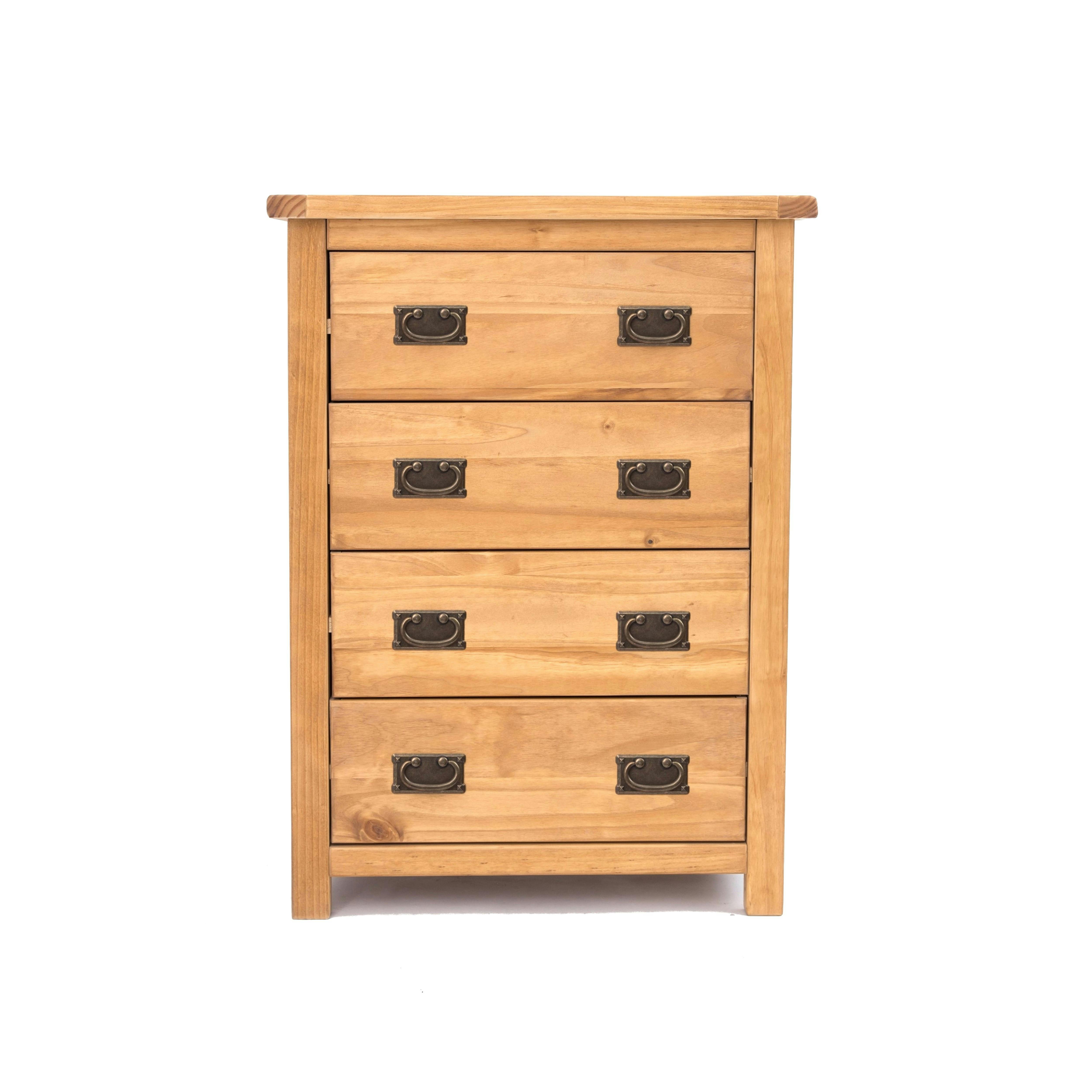 Cabinet Bits Lugo 4 Drawer Chest of Drawers - Antique Wax Finish - Solid Wood & Veneers - Image 3