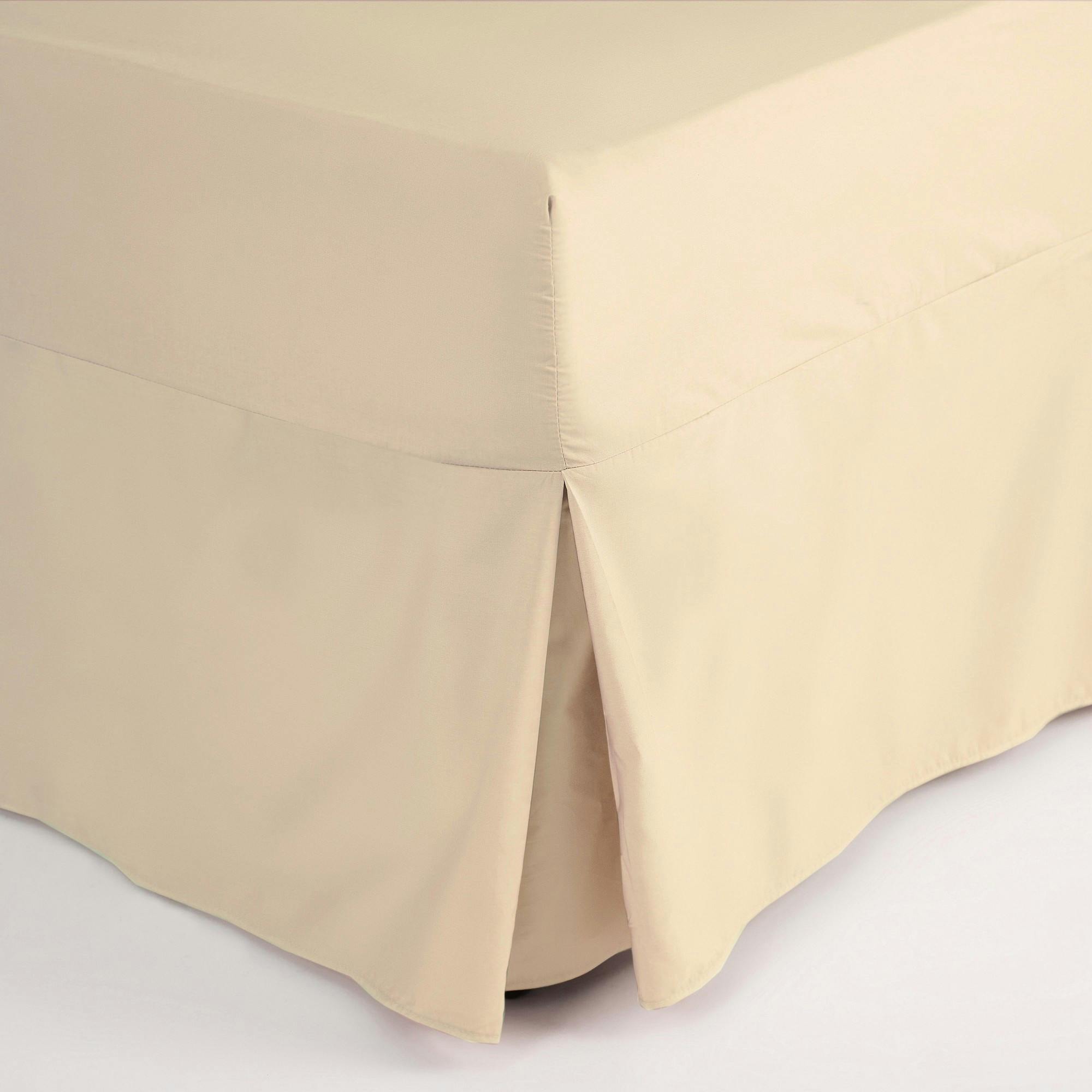 Belledorm Cream Easycare Percale Fitted Valance - Single - 50% Cotton/50% Polyester