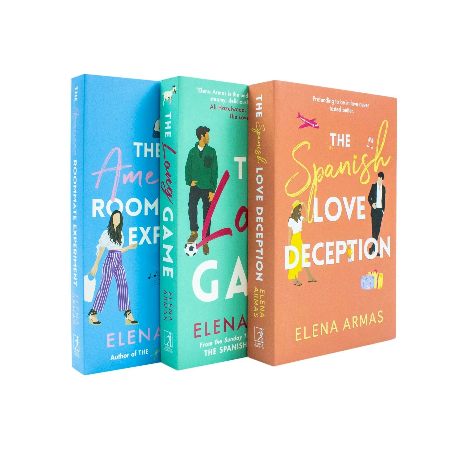 Simon & Schuster Elena Armas 3 Book Set The Spanish Love Deception, The American Roommate Experiment & The Long Game