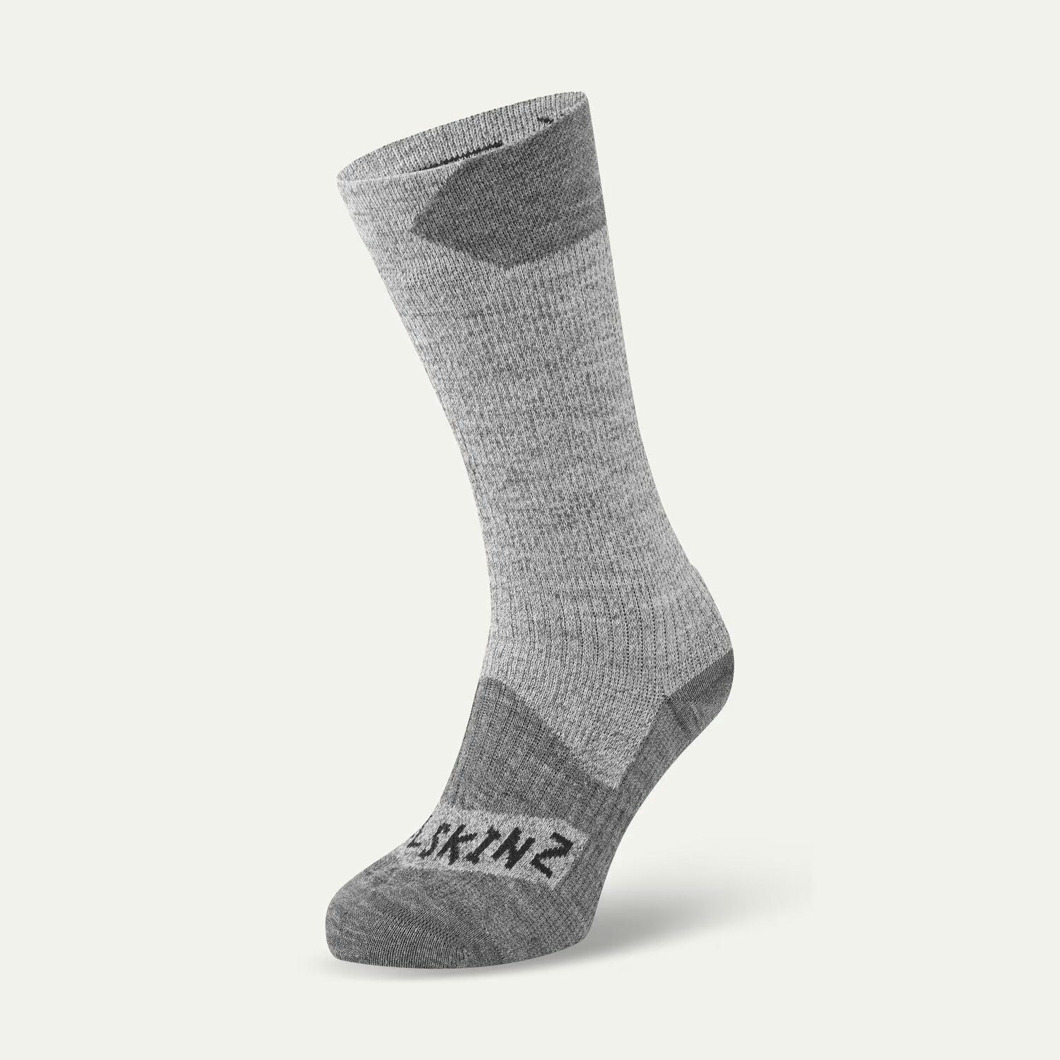 Sealskinz Men's Grey Raynham Waterproof All Weather Mid Length Sock - / Marl - M