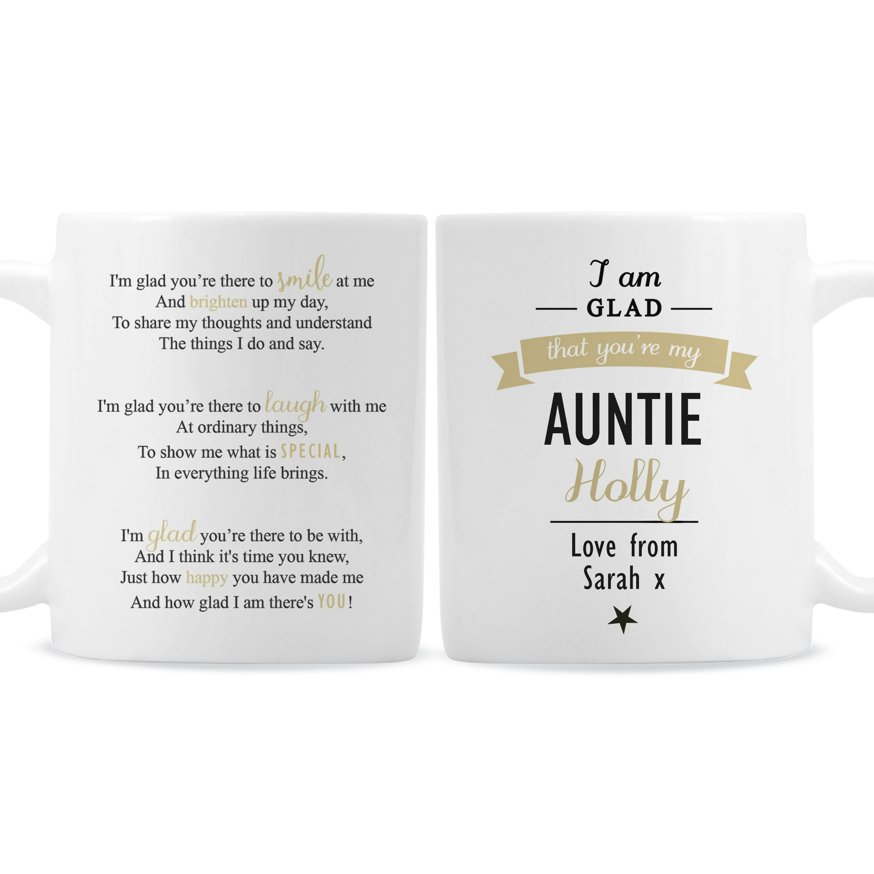 Rackhams Personalised I Am Glad... Mug