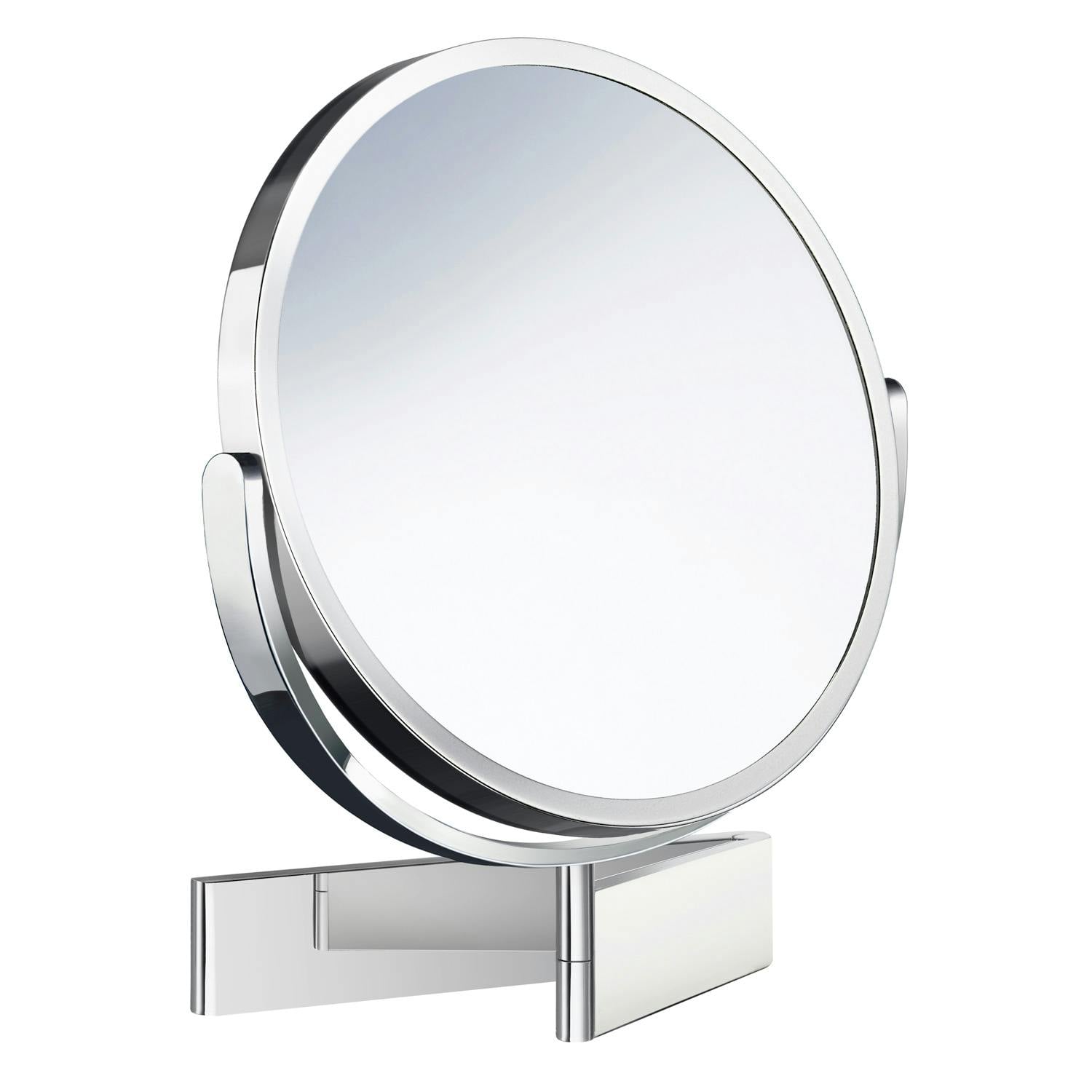 Smedbo Polished Chrome Double Sided Mirror - Wall Mounted Extendable Swing Arm Swivel 7X Magnification Bathroom Makeup Or Shaving