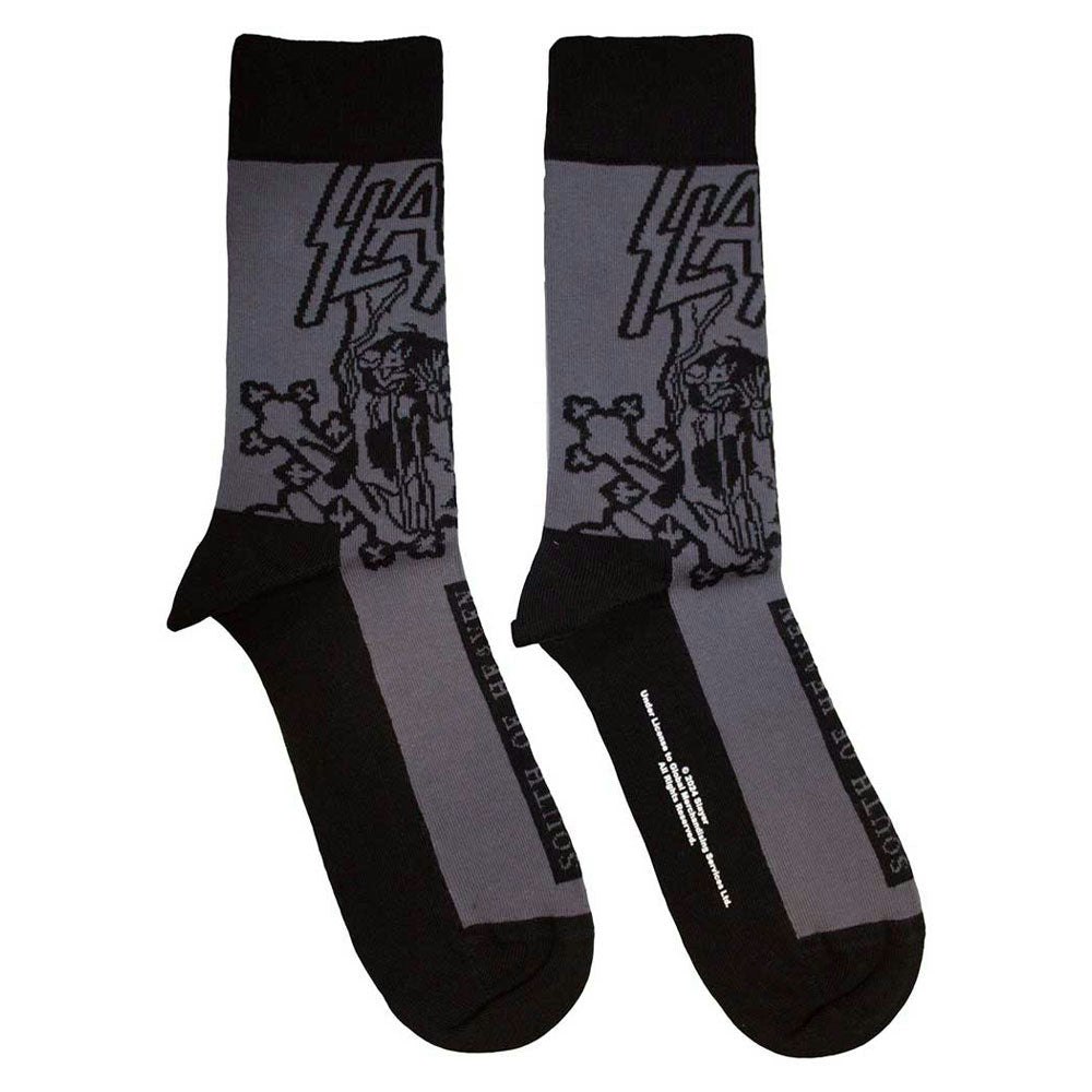 Paradiso Clothing Unisex Grey Slayer Eagle Crest Band Logo Ankle Socks