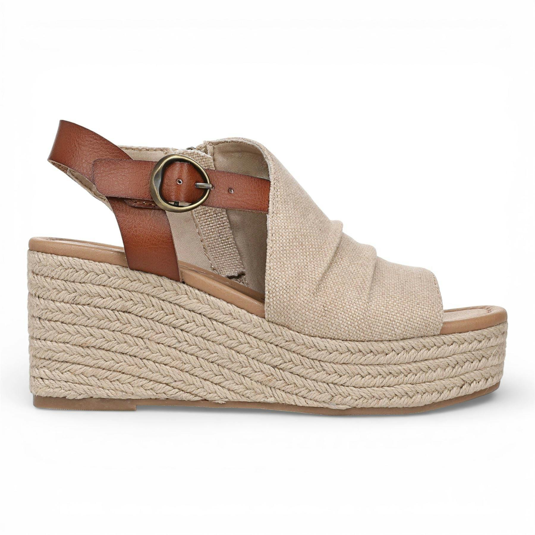 Blowfish Malibu Women's Brown/Beige Wedge Slingbacks Heel Sandals - Amira - Uk 8 | Eu 41 | Us 10.5