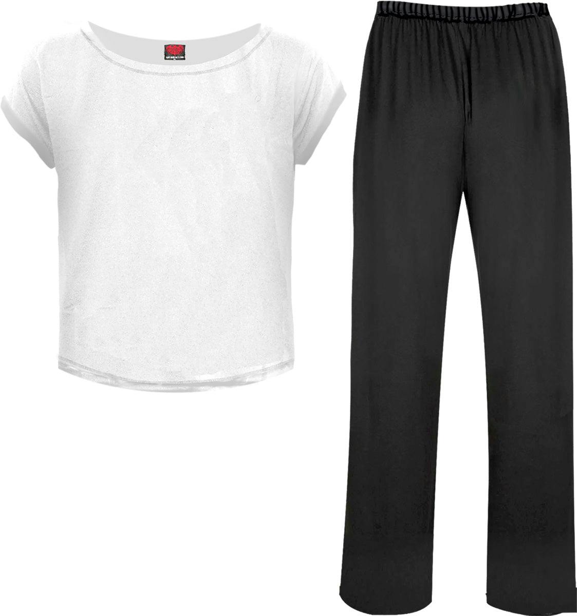 Spiral Direct Urban Fashion - 4Pc Gothic Pyjama Set - S - Spi - Spi