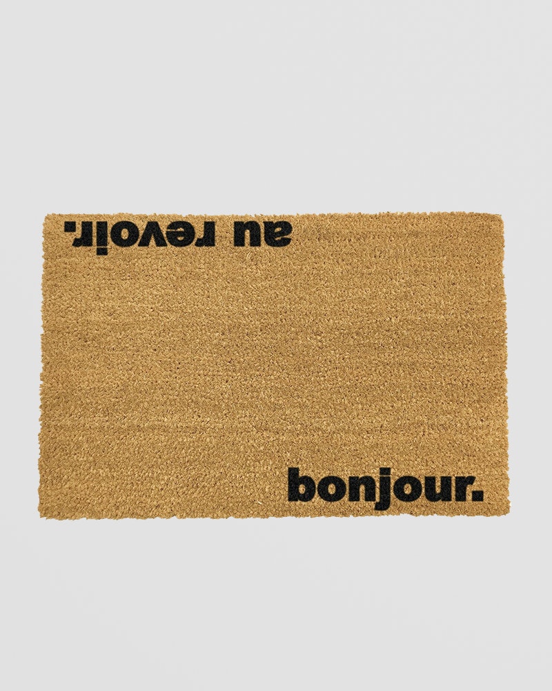Artsy Doormats Bonjour, Au Revoir Doormat