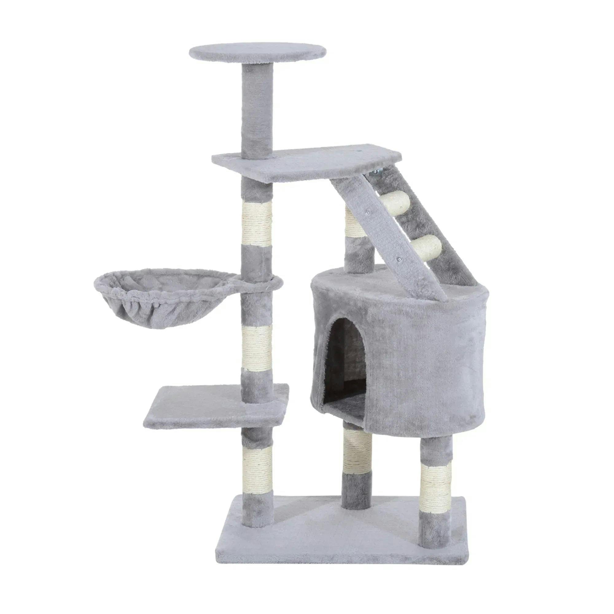 B&Q - 125Cm Cat Tree For Indoor CatsKitten Scratching PostGrey - Image 9