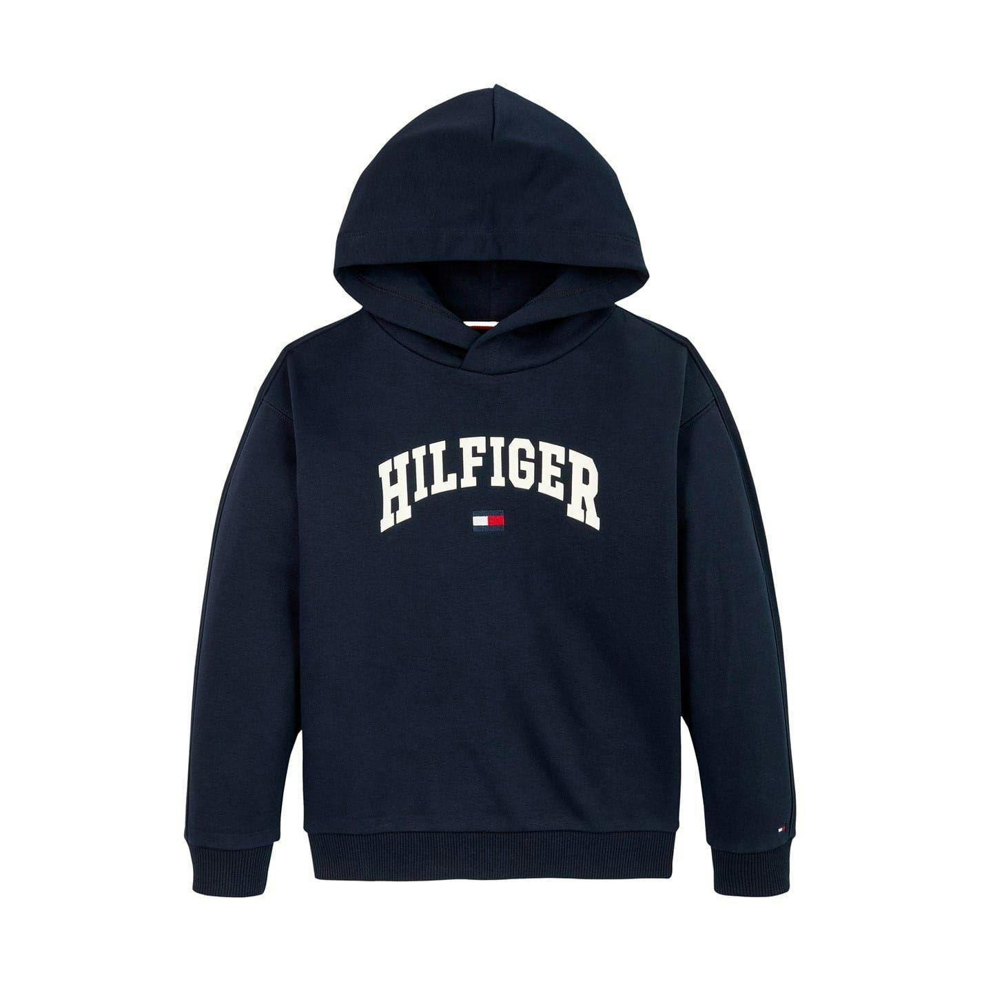 Tommy Hilfiger Kids Varsity Regular Hoodie - Navy - 10 Years - Navy - 68% Cotton/32% Polyester