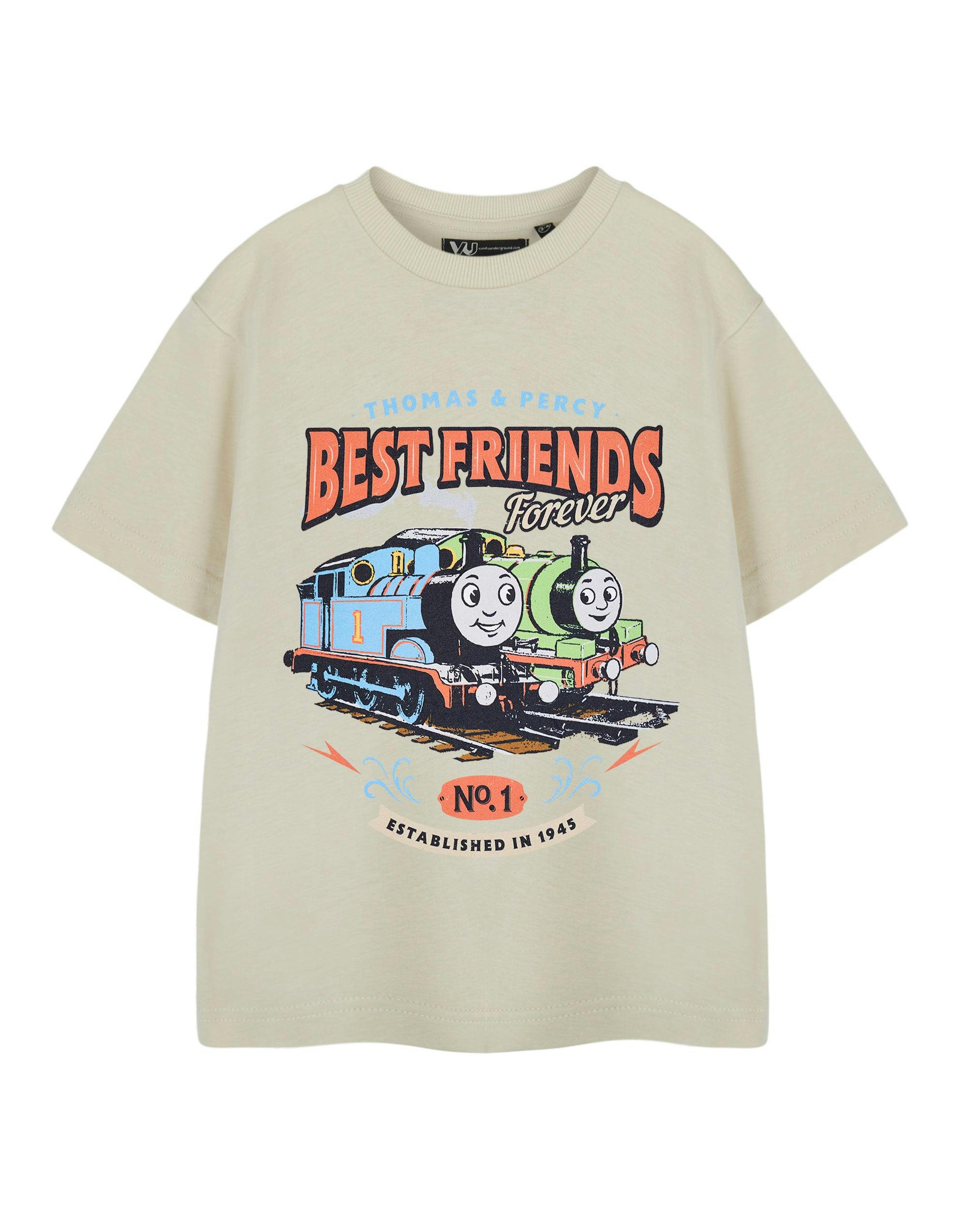Vanilla Underground Boys Beige Thomas And Friends Best Friends Short Sleeved T-Shirt - 2-3 Years