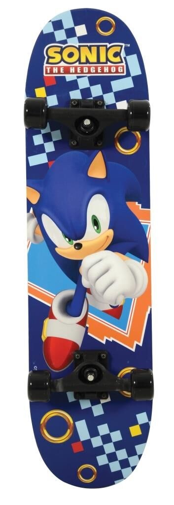 Sonic The Hedgehog Blue Skateboard