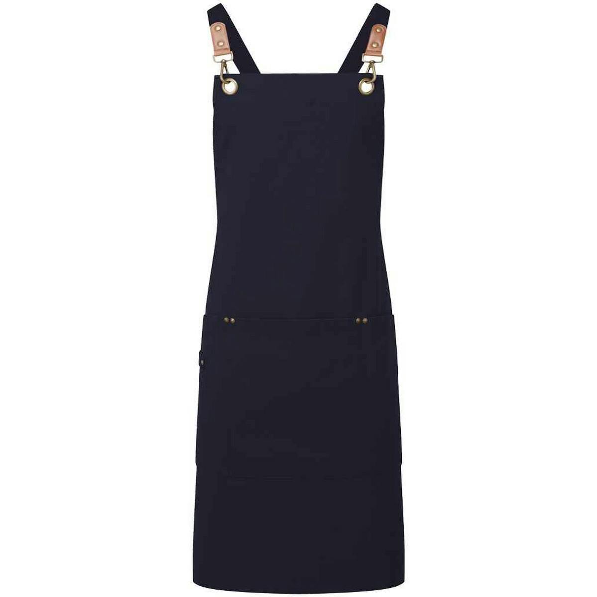  - Premier Cross Back Bib Apron Navy (One Size) - Image 5