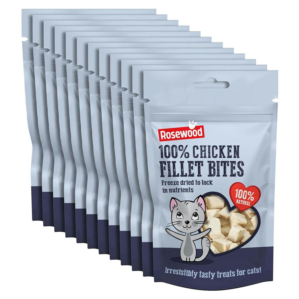 Rosewood Grain Chicken Freeze Dried Cat Treats 15G - 12 Bags (15G X 12)