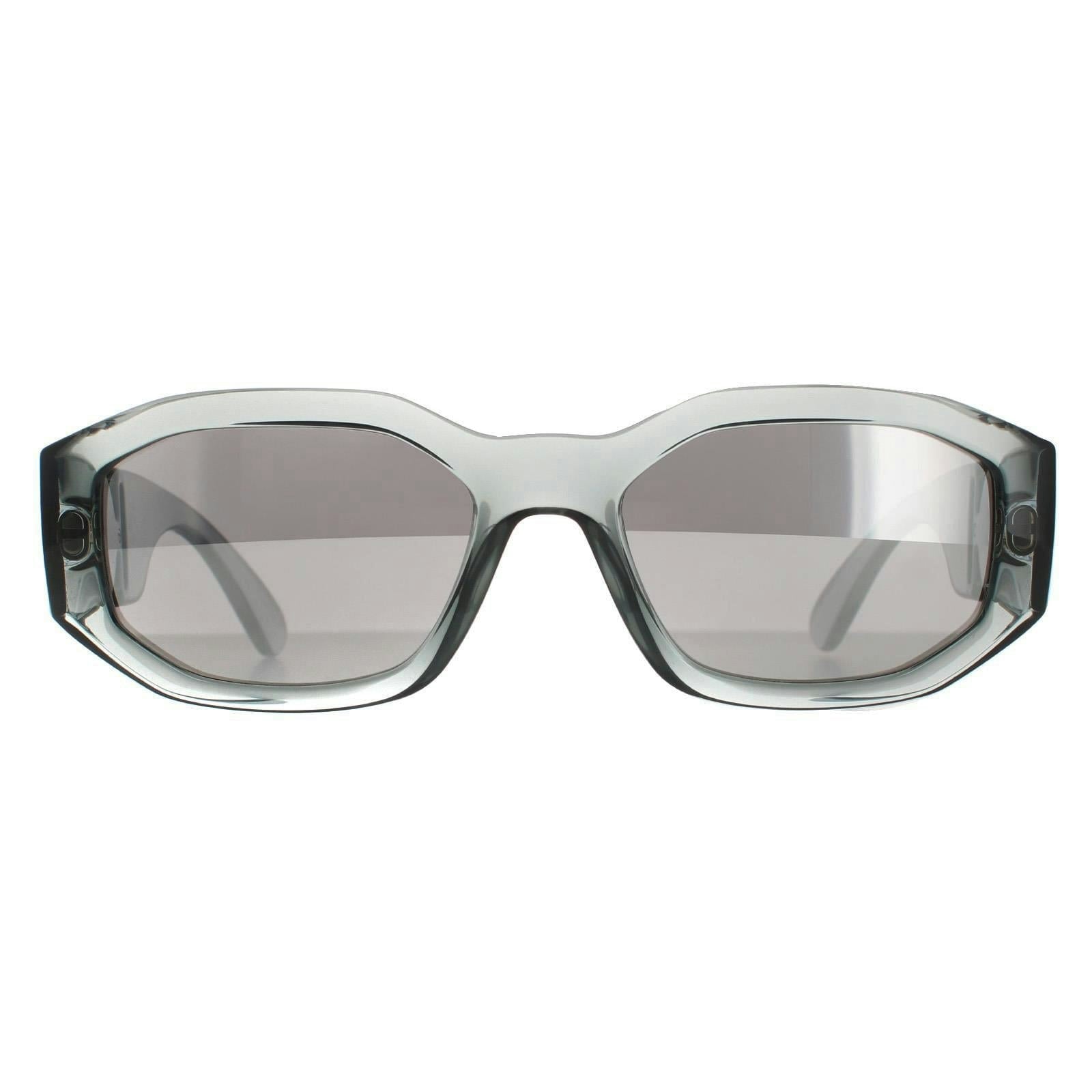 Versace Man Sunglass Biggie - Frame color: Transparent Grey, Lens color: Light Grey Mirror Silver - Image 12