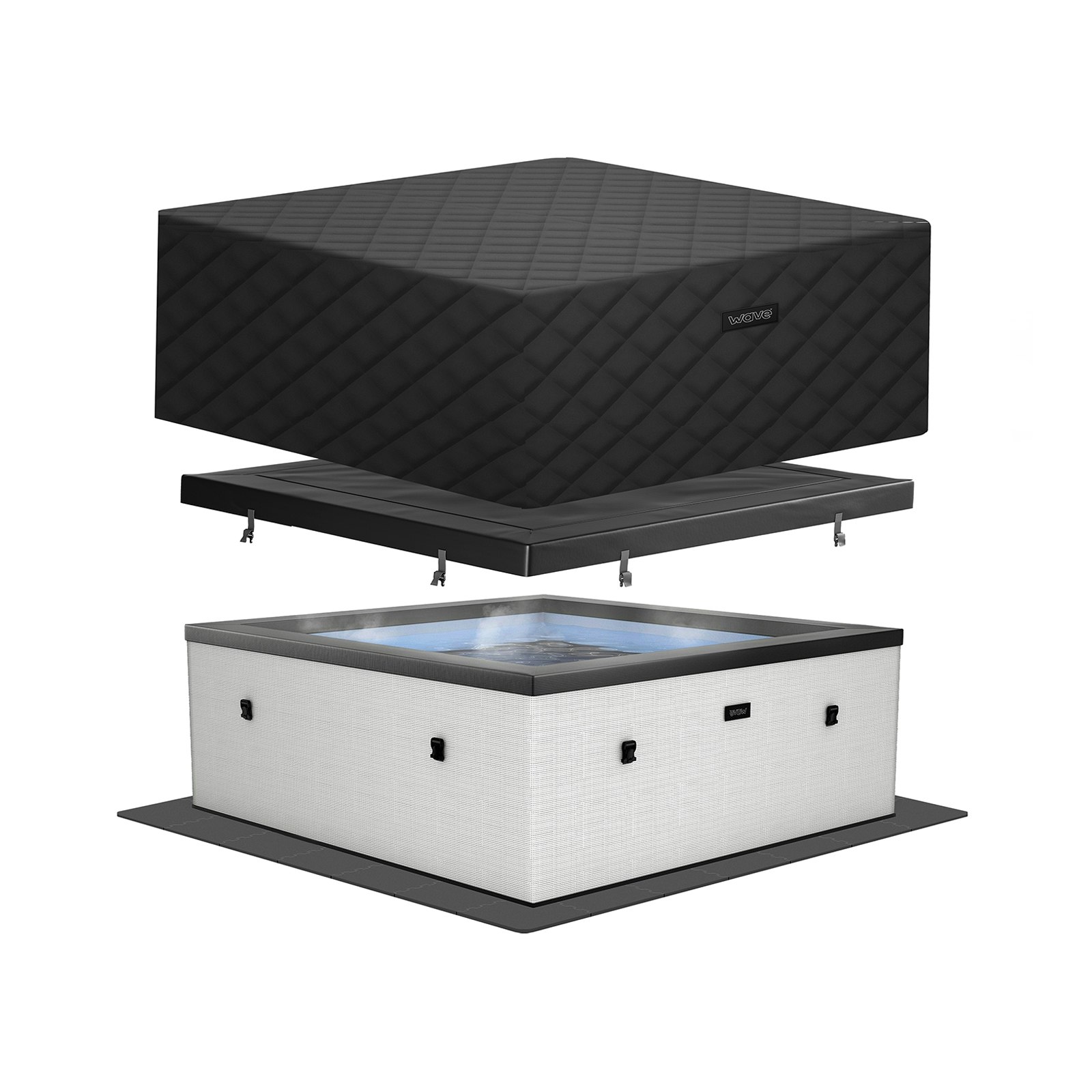 Wave Spas Unisex White Wave Garda 4-Person Foam Hot Tub Bundle With Thermal Cover & Ground Sheet In Size 40 - Image 7