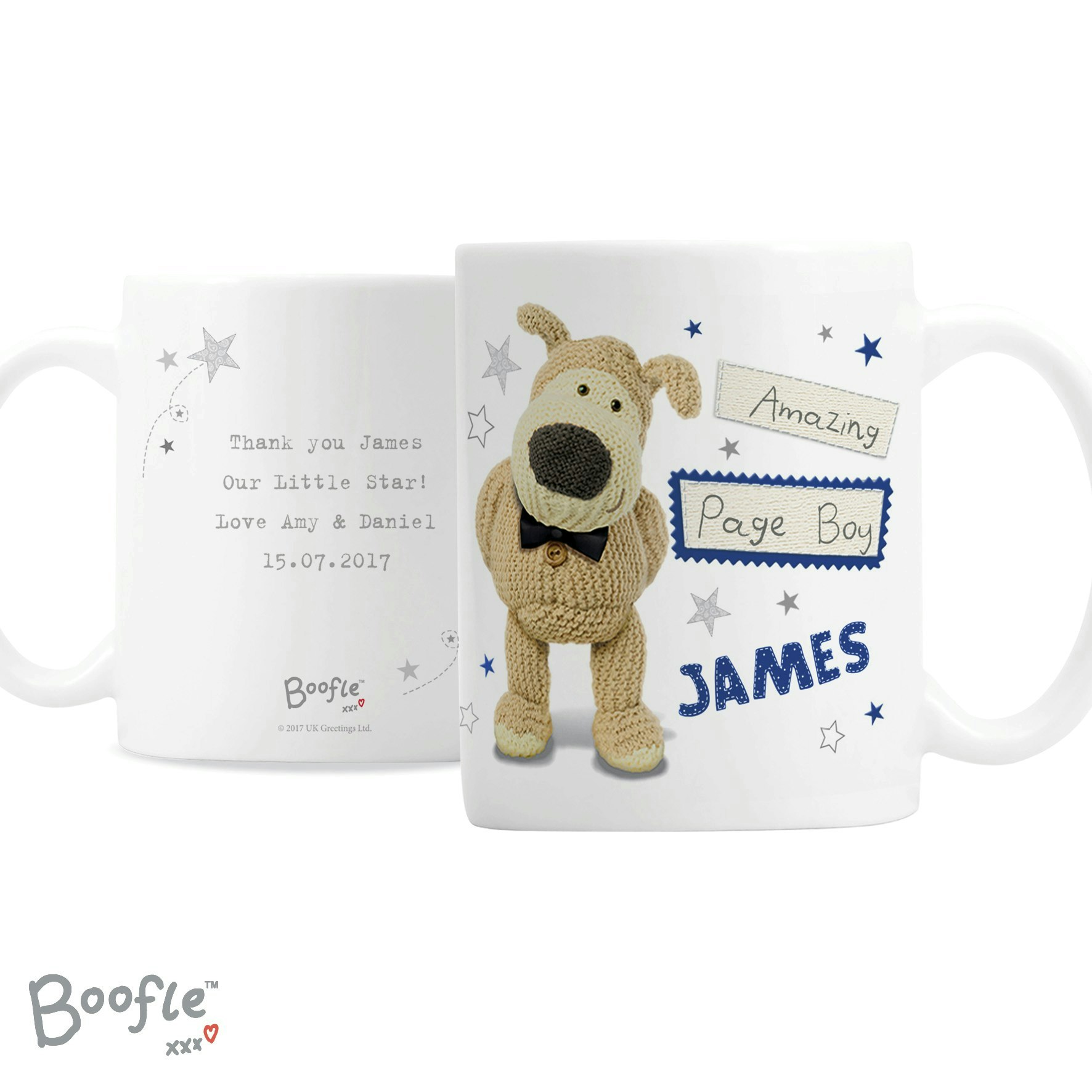 Rackhams Men's Personalised Boofle Wedding Mug
