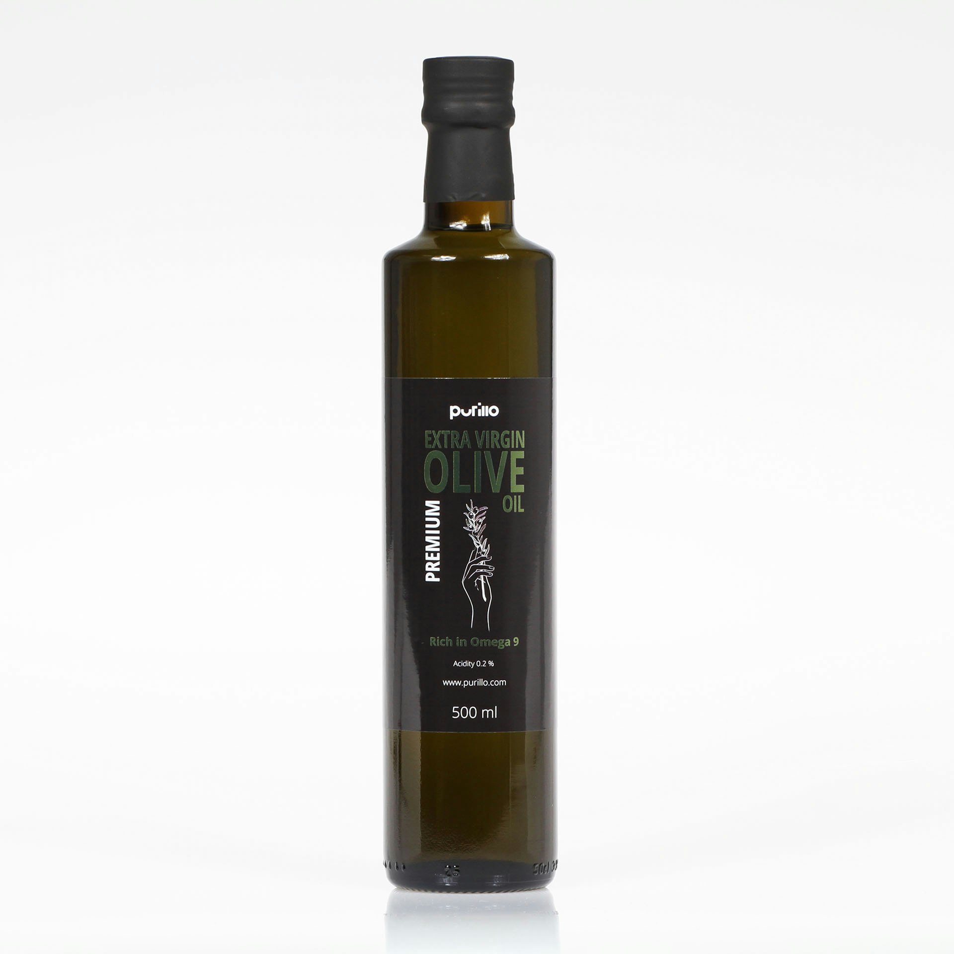 Purillo Dark Olive Oil - Extra Virgin - Cold Extracted | Premium | Gmo-Free - 500 Ml - 1