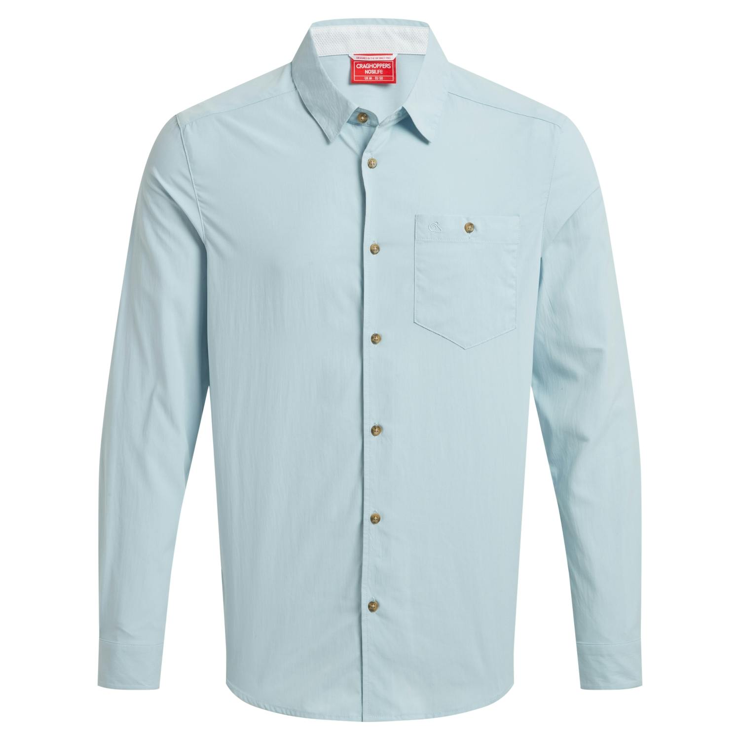 Craghoppers Men's Blue Nuoro Ii Nosilife Shirt - Niagara - Xl - Niagara - 100% Polyamide