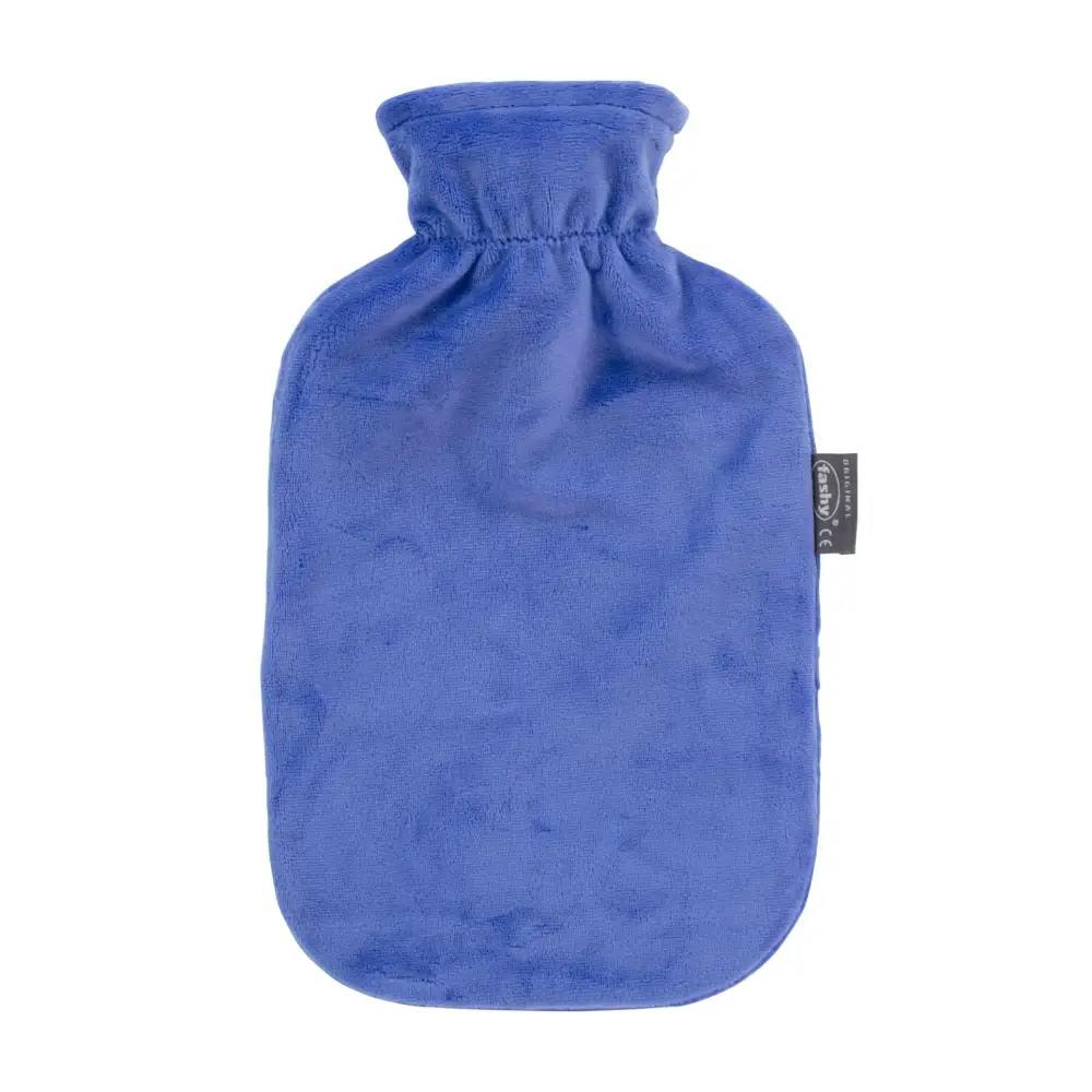 Fashy Lilac/Blue 2 Litre Hot Water Bottle With Plush Cover
