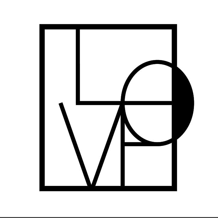 Decortie Black Modern Metal Wall Art Love Theme Home Ornament Decorative Minimalist Design Hanging Wall Sculpture, - Metal