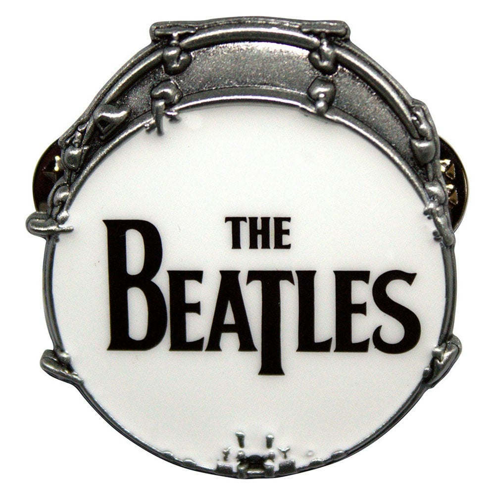 Paradiso Clothing Black The Beatles Drop T Drum Pin Badge