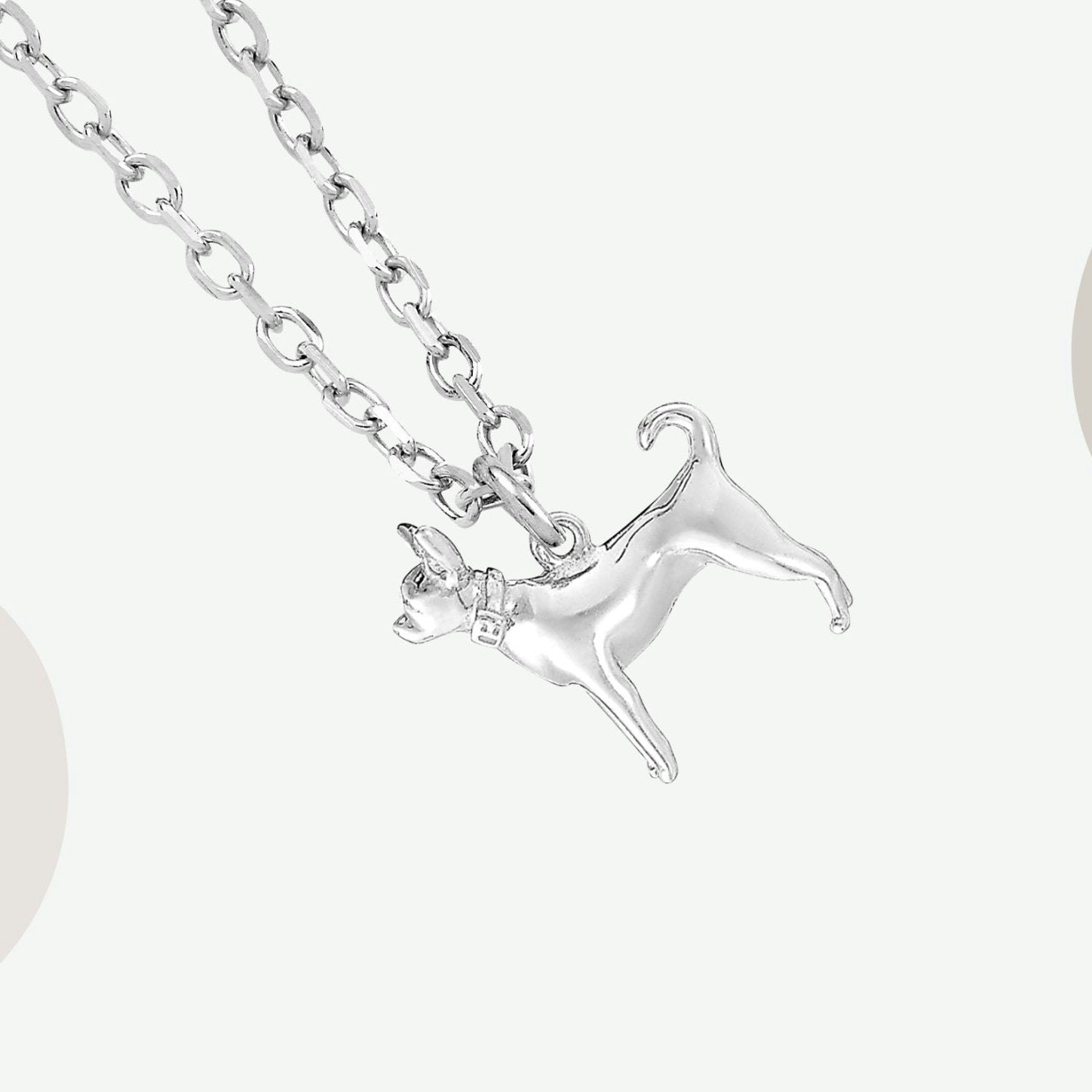 Mylee London Silver Chihuahua Necklace - Personalised - No