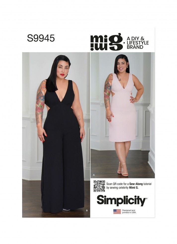 Simplicity Women's Sewing Pattern 9945, Dresses, Jumpsuits For K5 (8-10-12-14-16) - Intermediate - K5 (8-10-12-14-16)