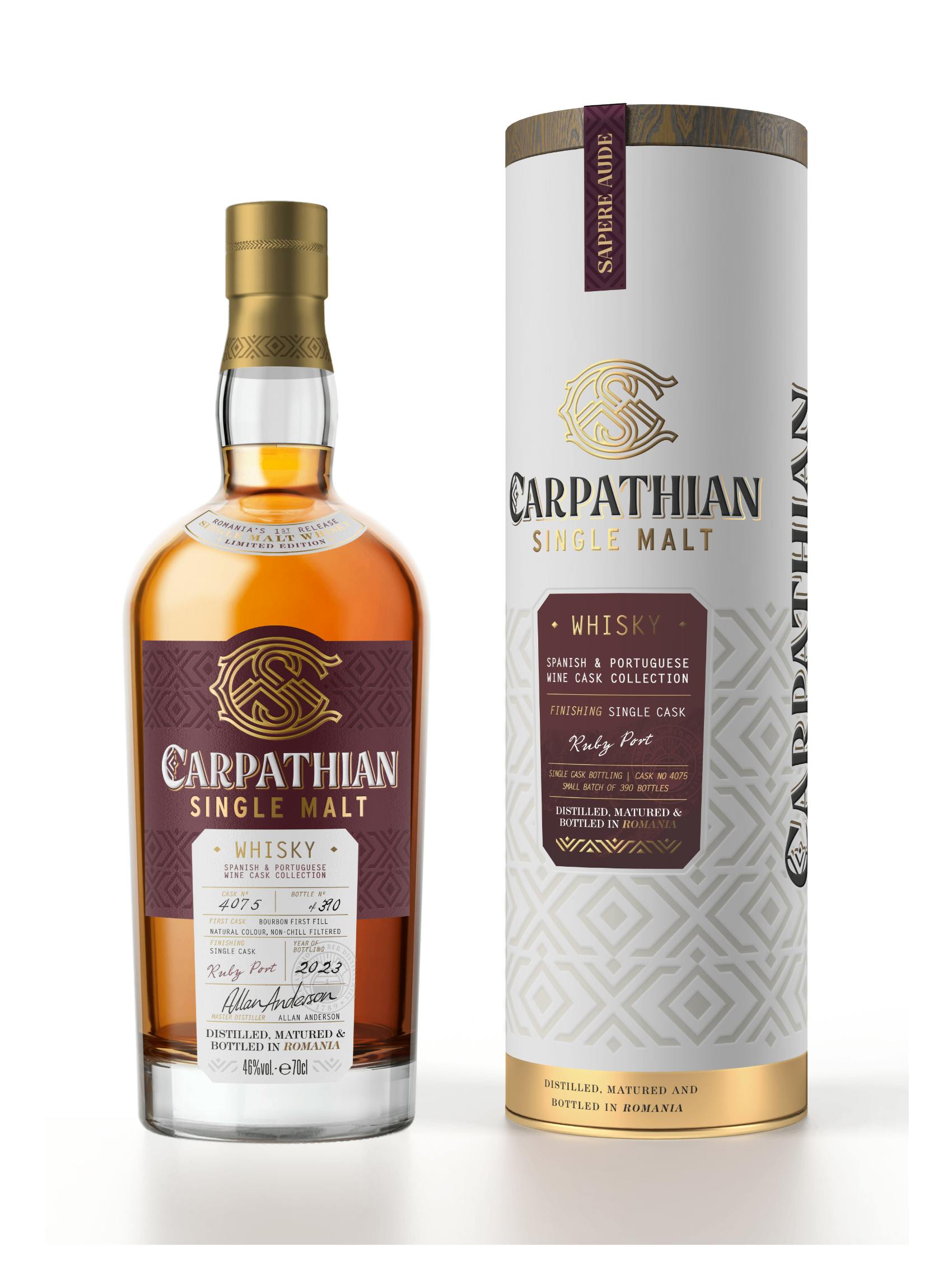 Alexandrion Red Carpathian Ruby Port Single Malt Whisky 700Ml 46% Abv