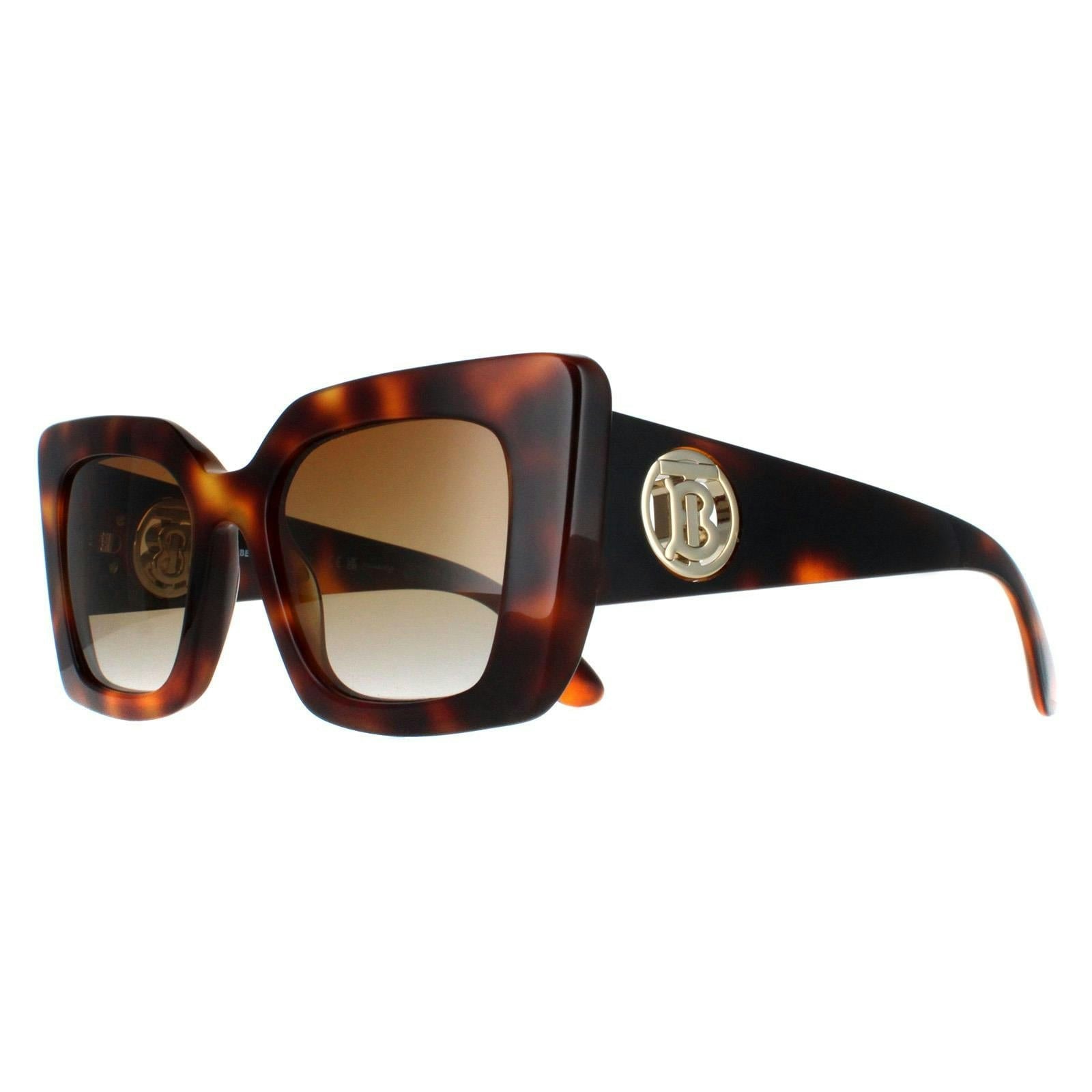 Burberry Cat Eye Womens Light Havana Brown Gradient Polarized BE4344 Daisy - One Size - Image 8