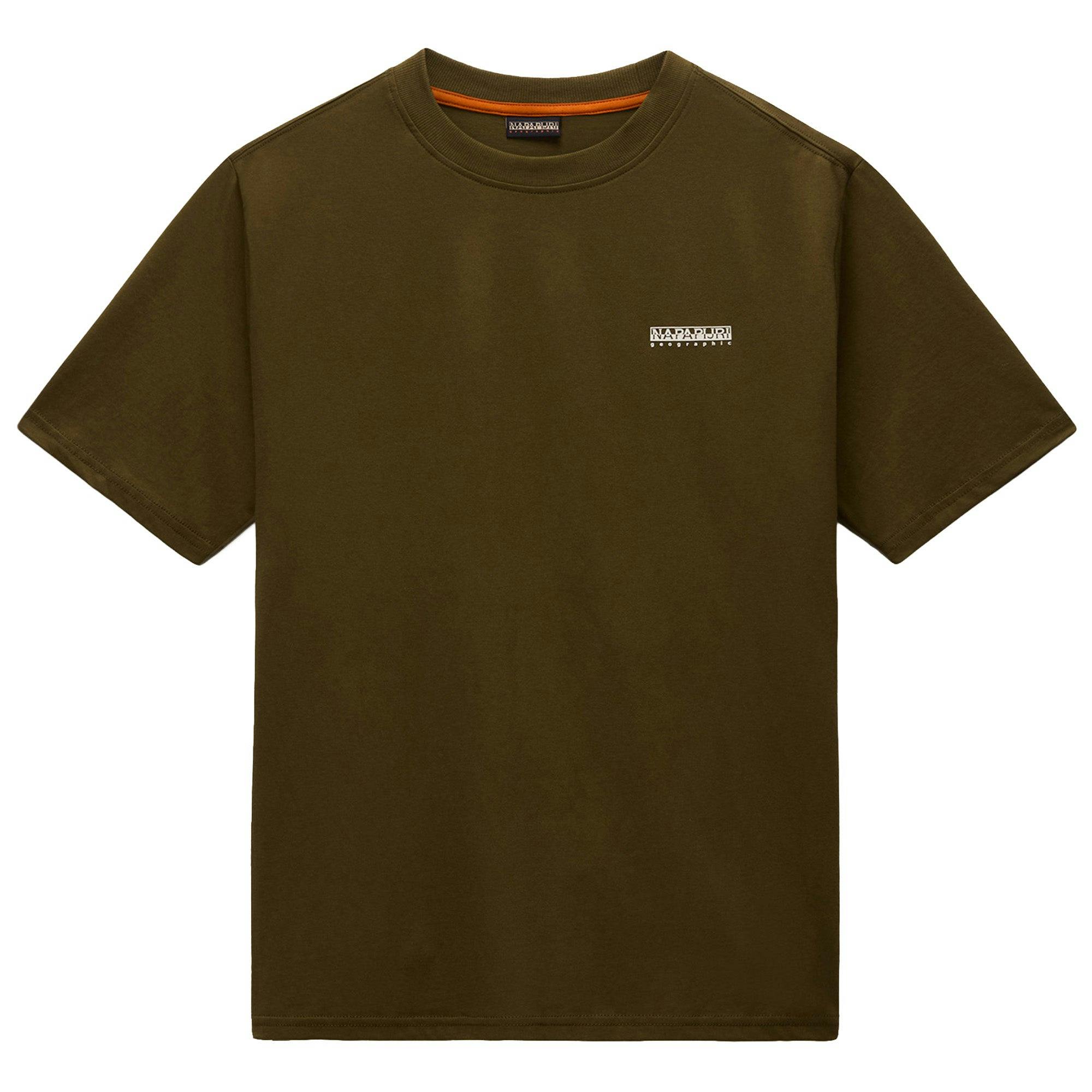 Napapijri Dark S-Small Box T-Shirt - Olive - Large