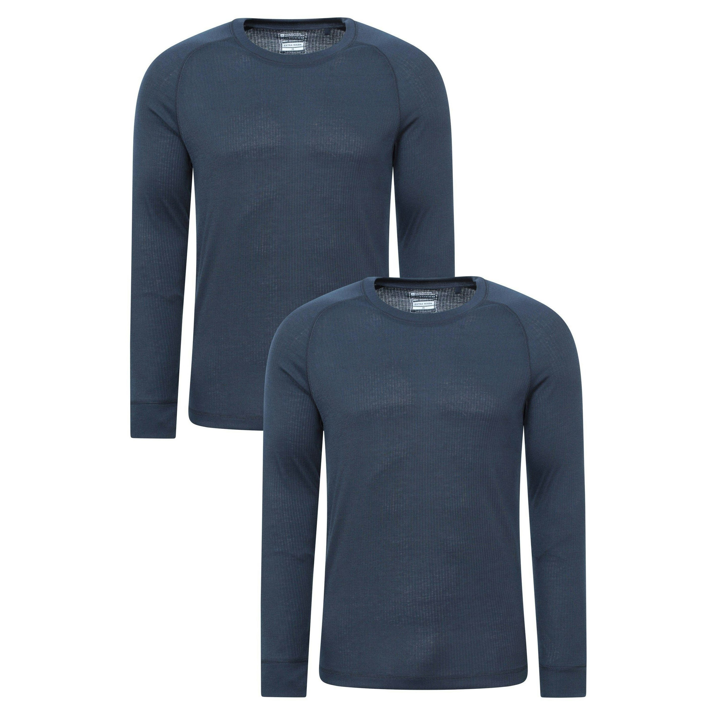 Mountain Warehouse Men's Talus Base Layer Top (Pack Of 2) - Navy - Navy - Xxl