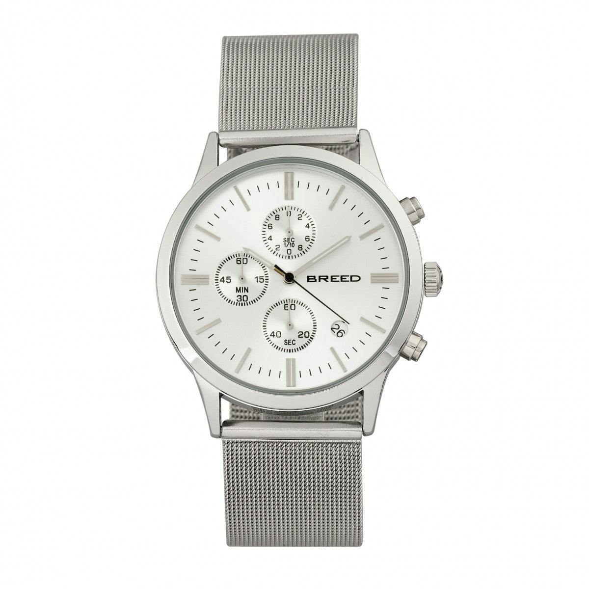 Breed Espinosa Chronograph Mesh-Bracelet Watch W/ Date - Gunmetal